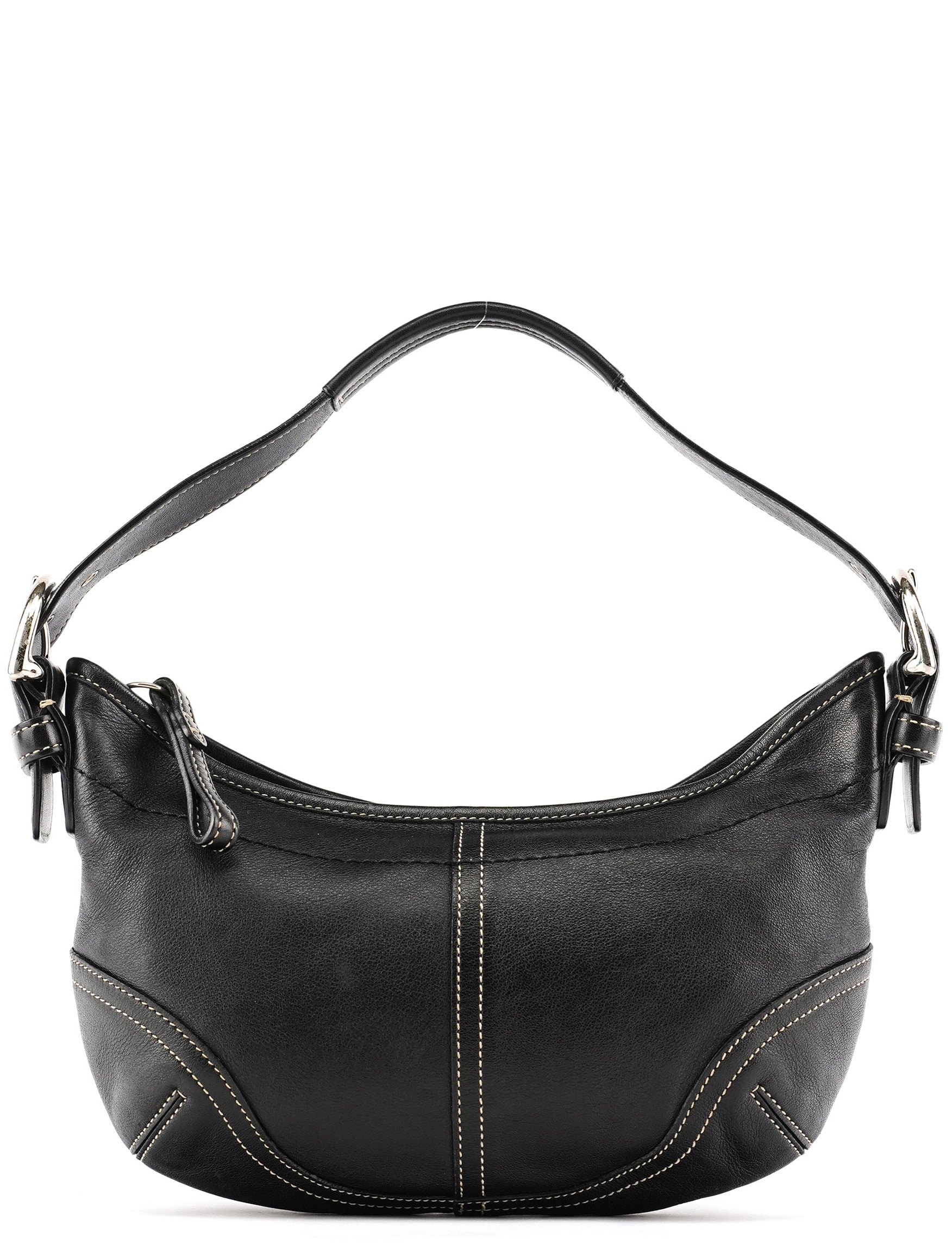 9541 Black Leather Shoulder Bag