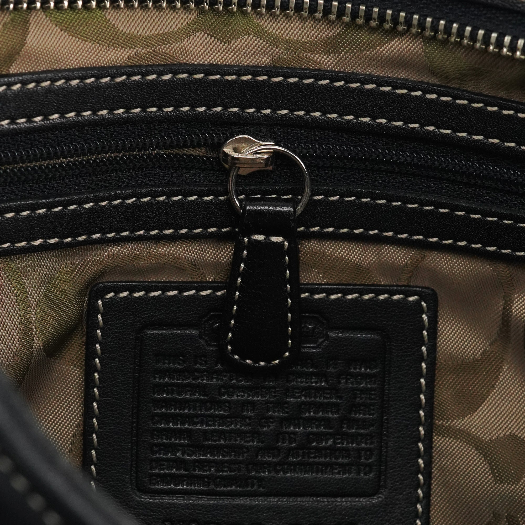 9541 Black Leather Shoulder Bag