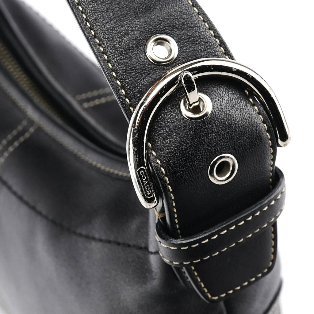 9541 Black Leather Shoulder Bag