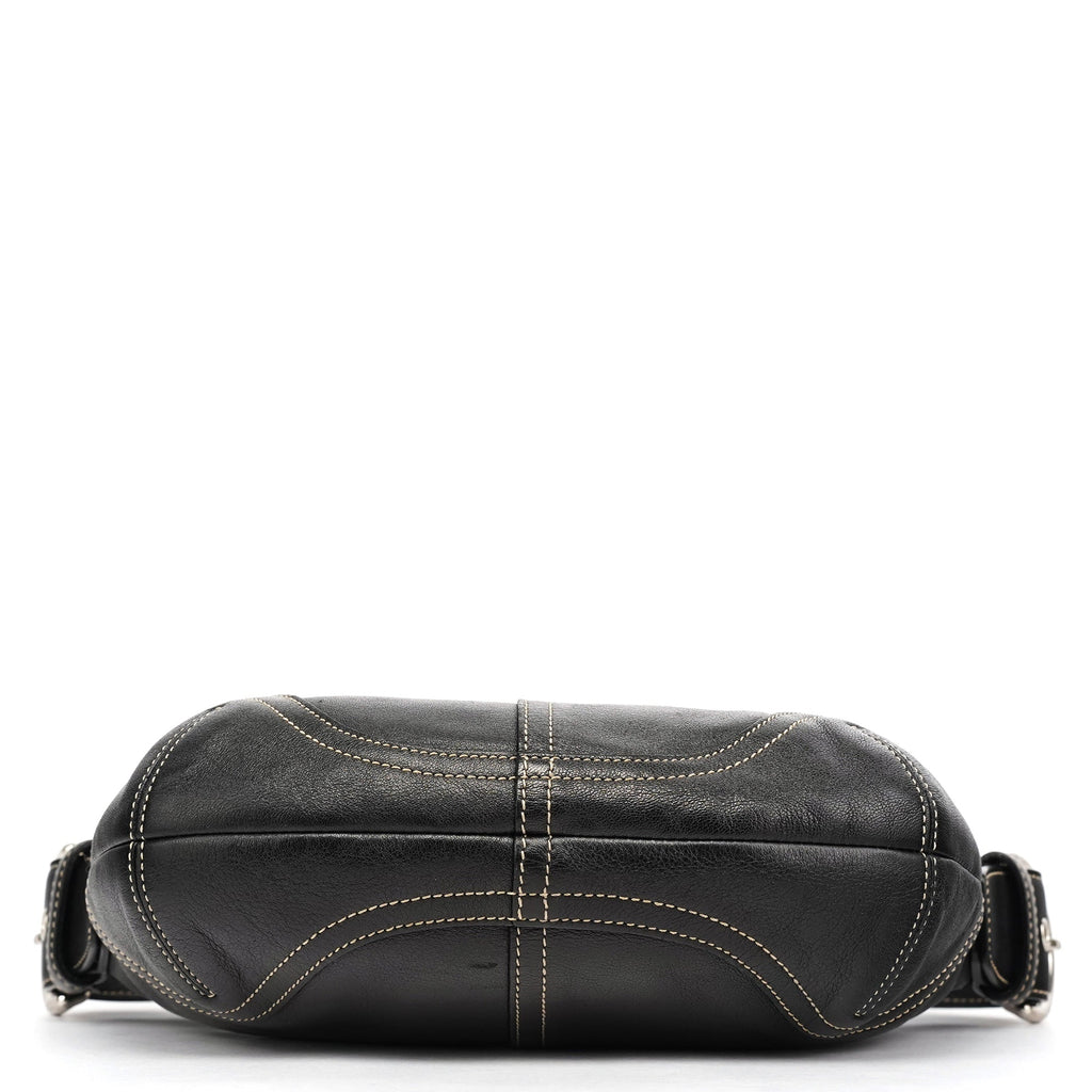 9541 Black Leather Shoulder Bag
