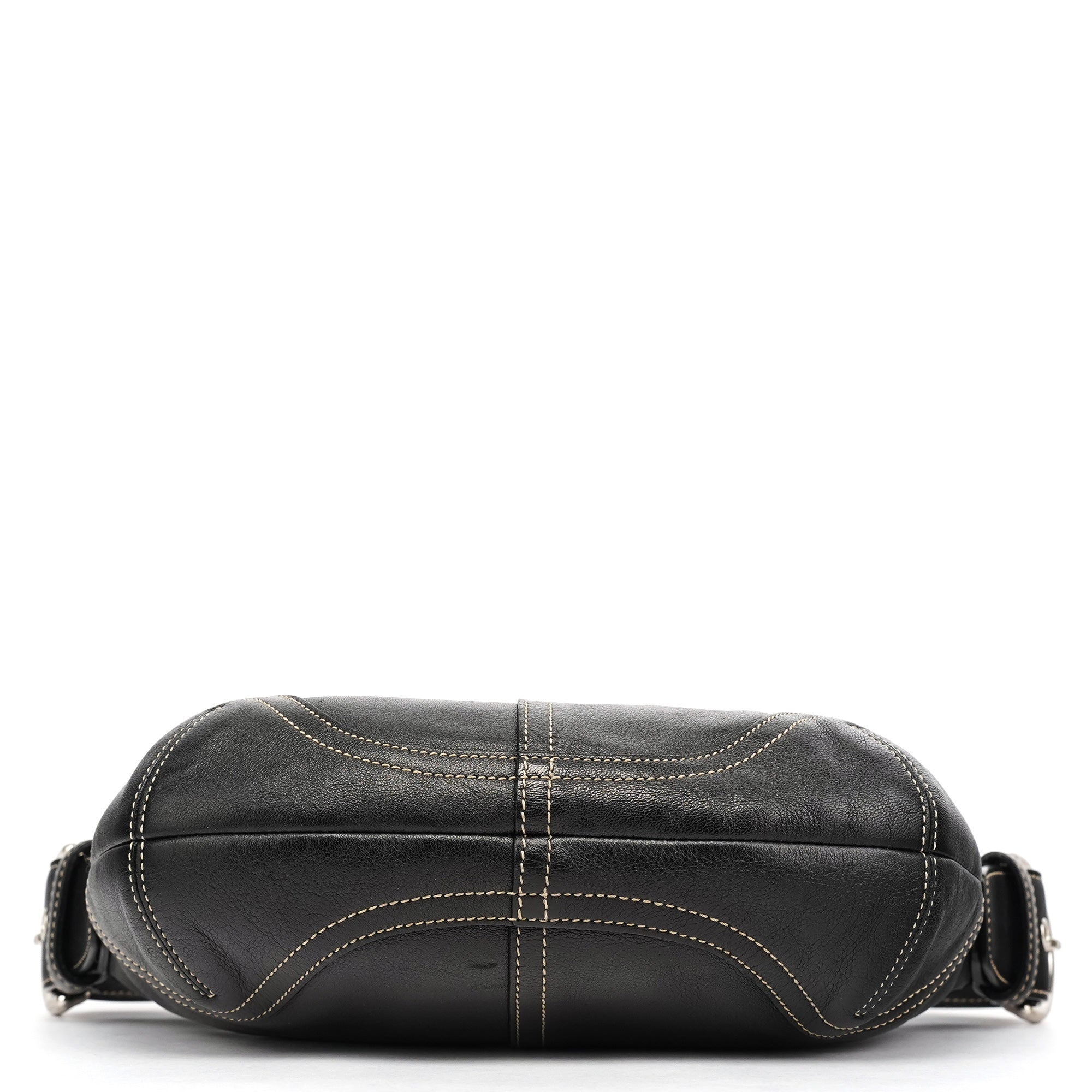 9541 Black Leather Shoulder Bag