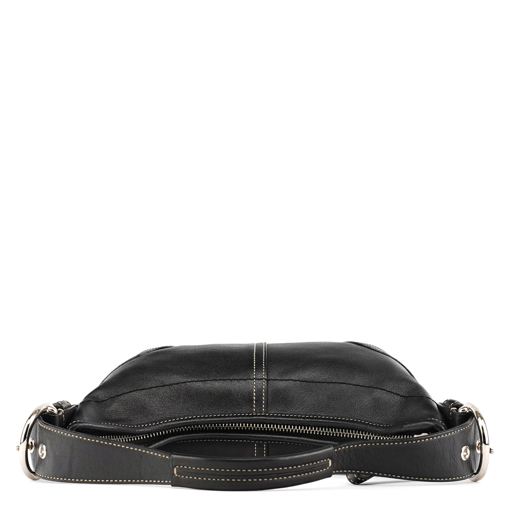 9541 Black Leather Shoulder Bag