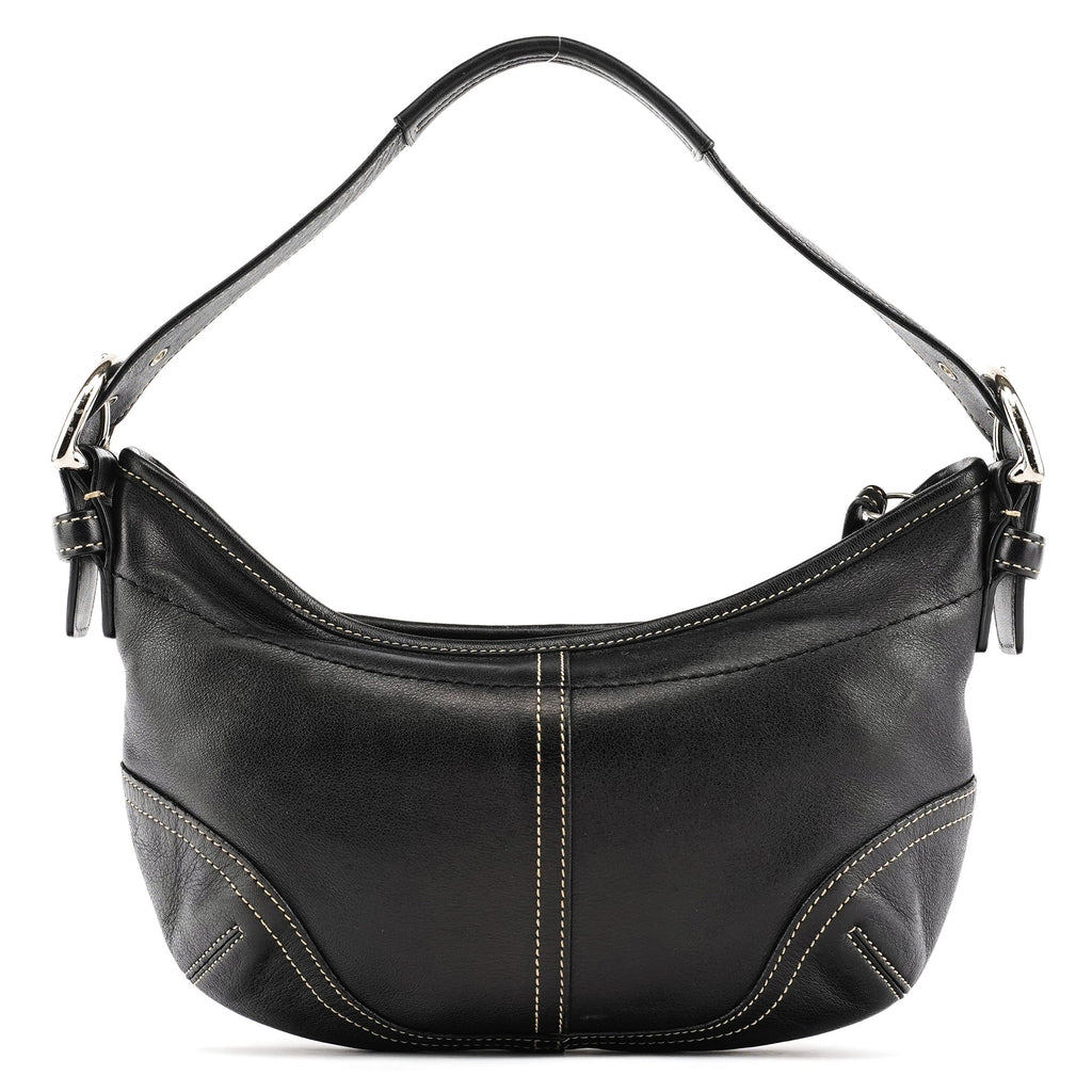 9541 Black Leather Shoulder Bag