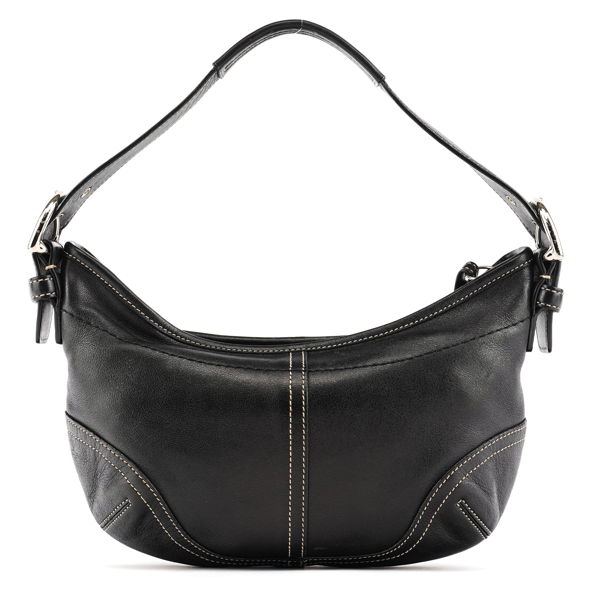 9541 Black Leather Shoulder Bag