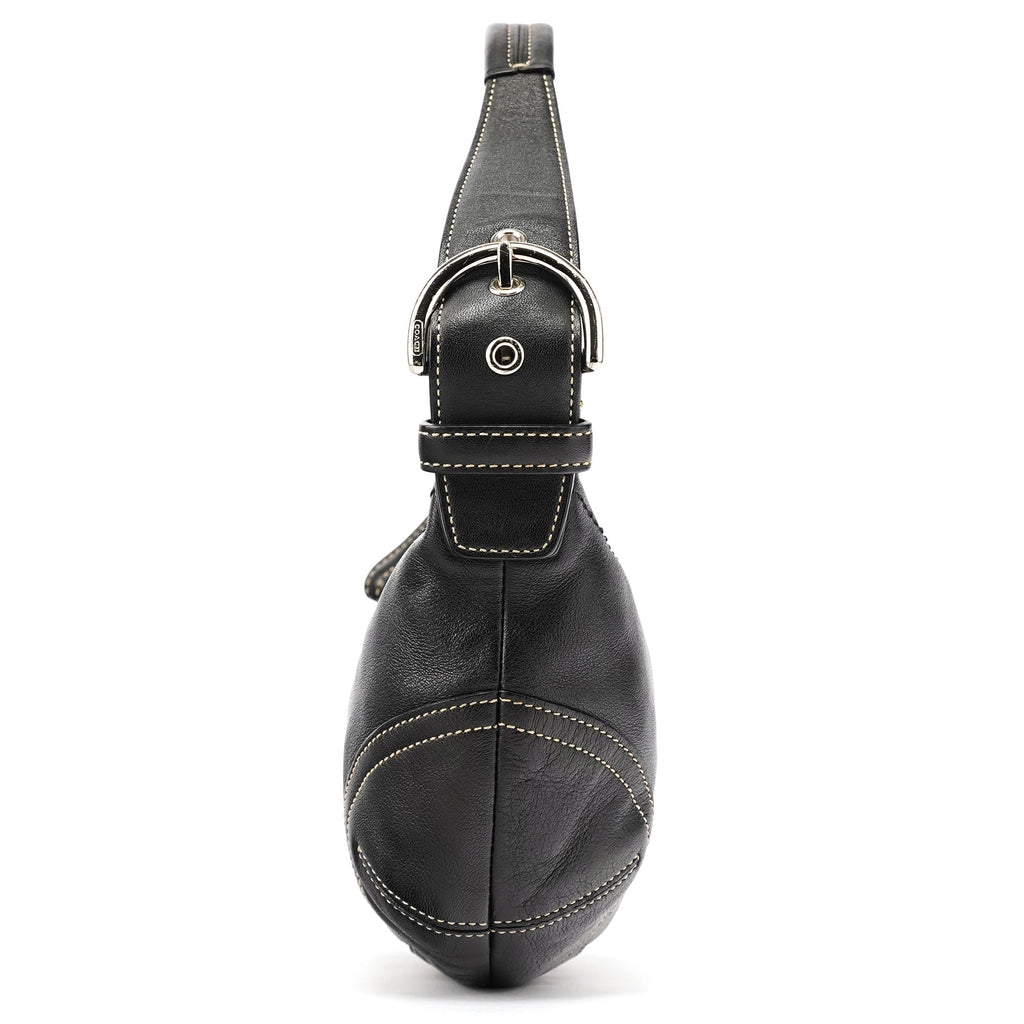 9541 Black Leather Shoulder Bag