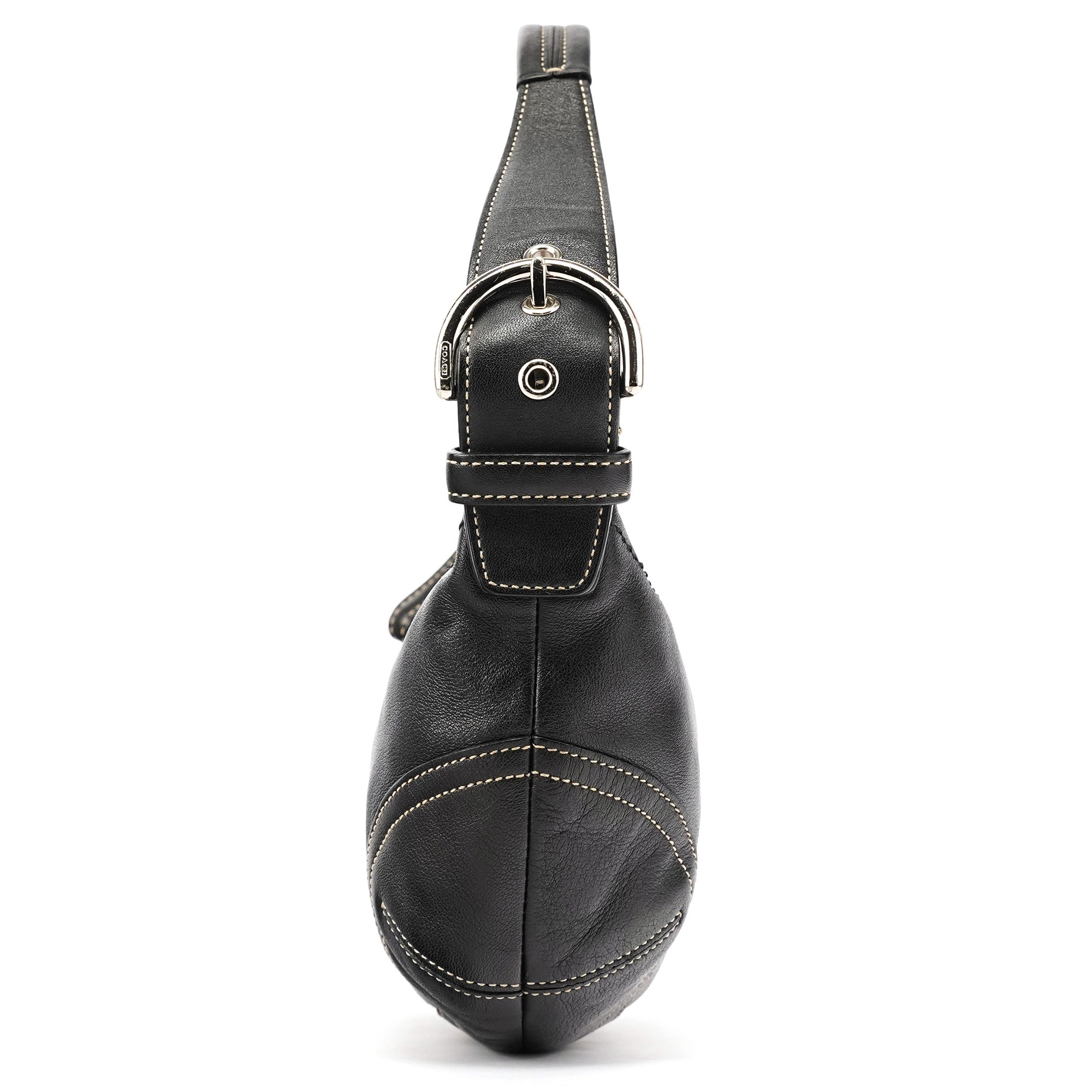 9541 Black Leather Shoulder Bag