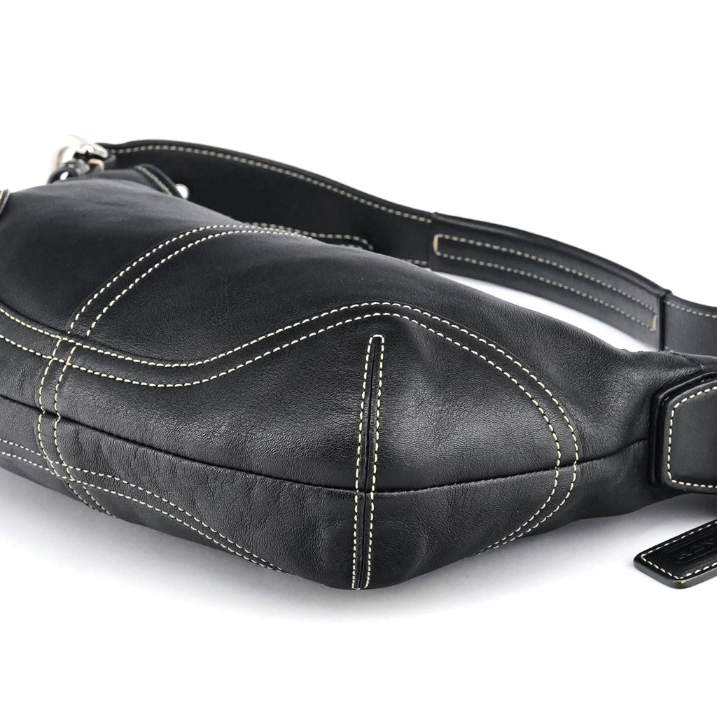 9541 Black Leather Soho Shoulder Bag