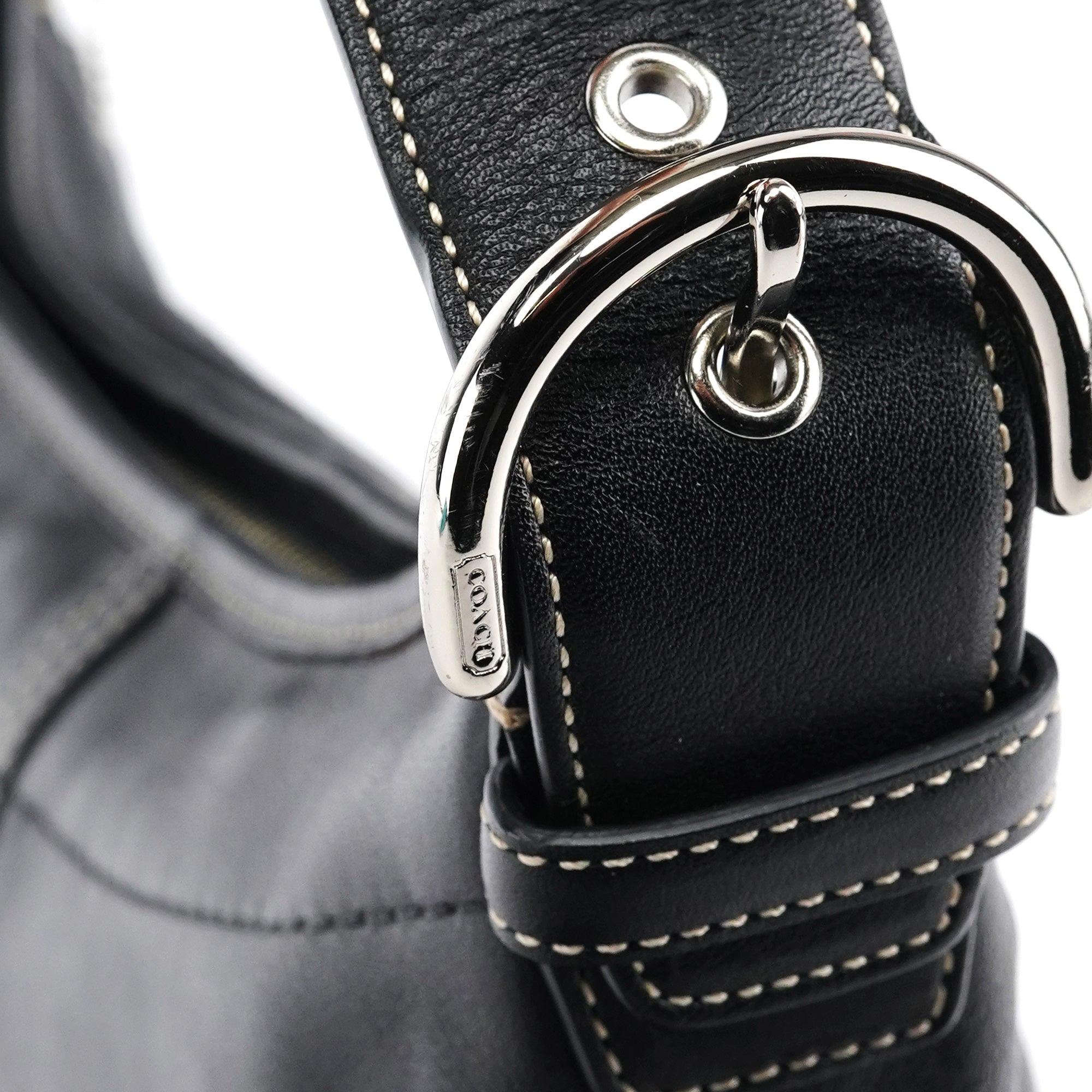 9541 Black Leather Soho Shoulder Bag