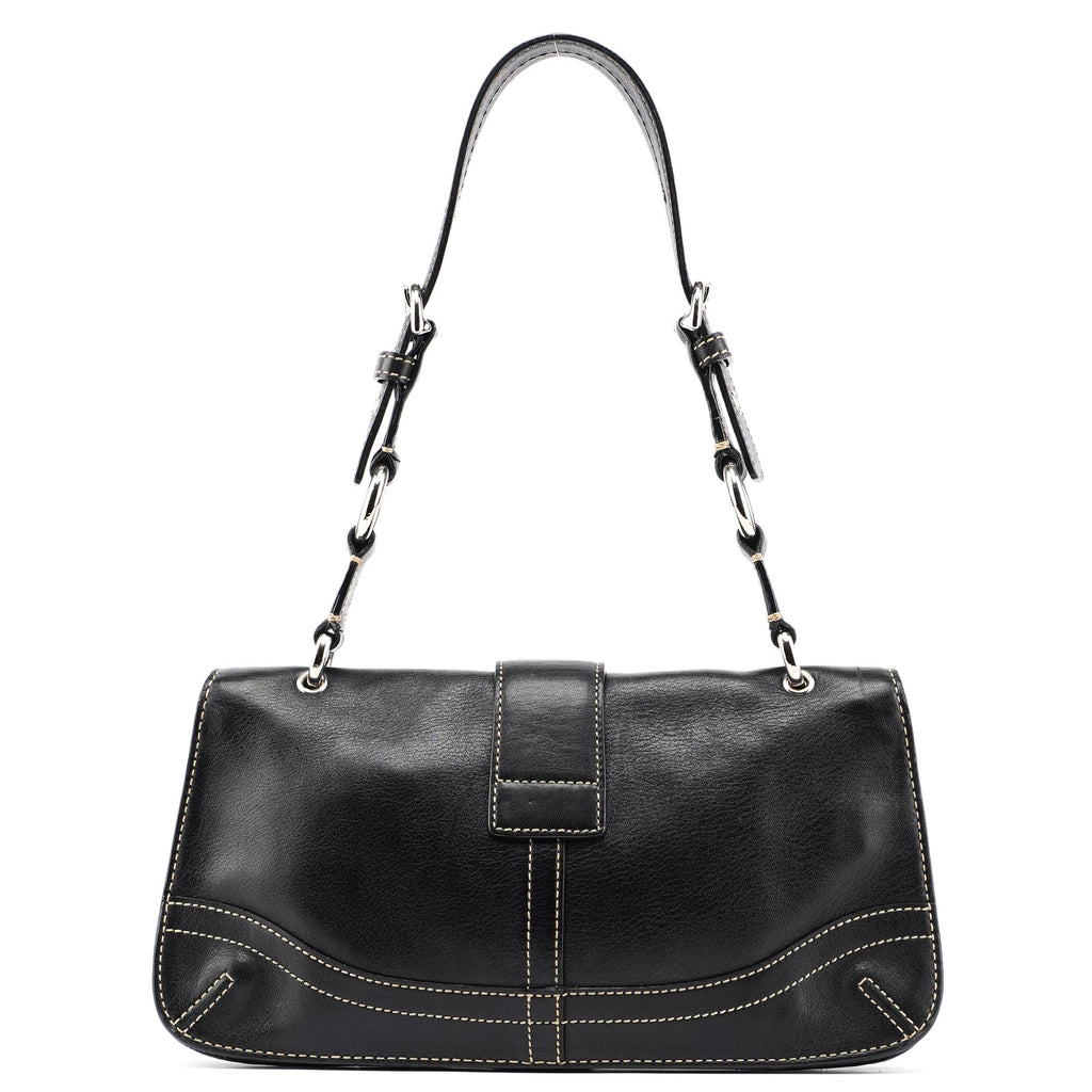9739 Black Leather Soho Shoulder Bag