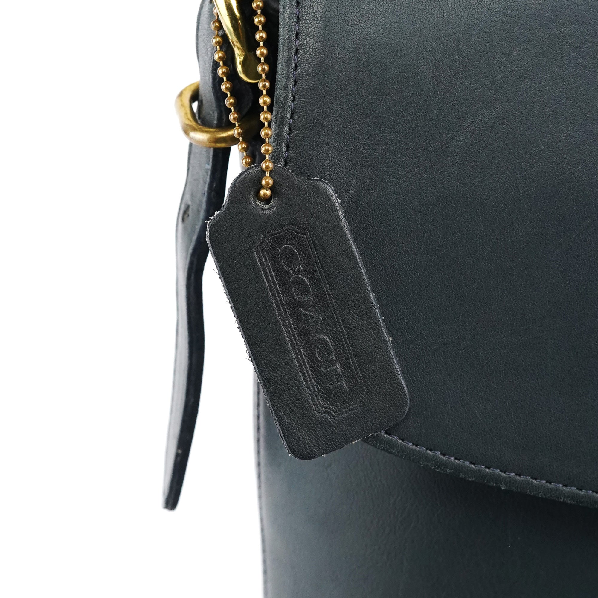 9807 Midnight Navy Leather Flap Shoulder Bag