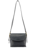 9807 Midnight Navy Leather Flap Shoulder Bag