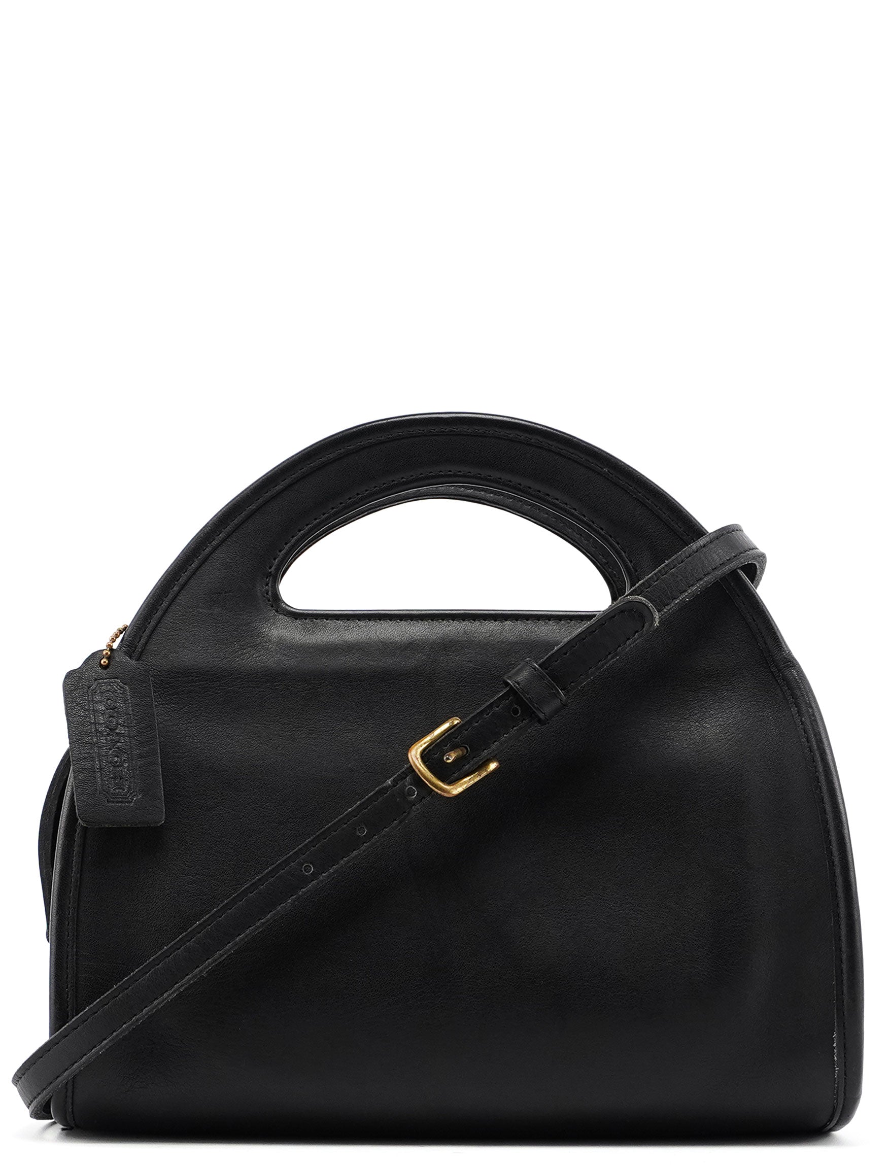 9942 Black Leather Ergo 2-Way Bag