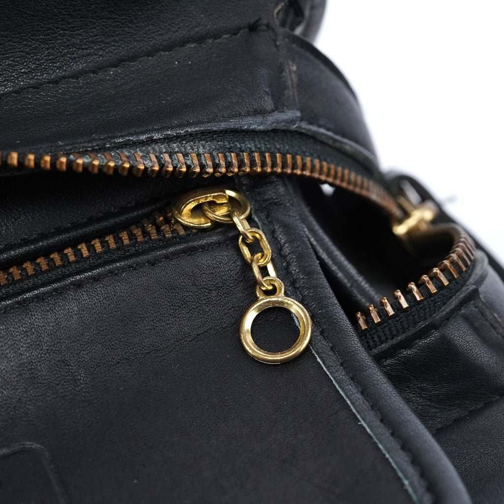 9942 Black Leather Ergo 2-Way Bag