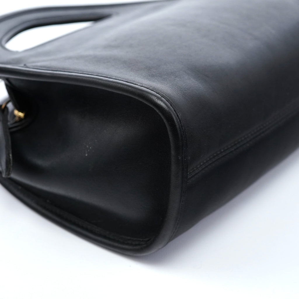 9942 Black Leather Ergo 2-Way Bag
