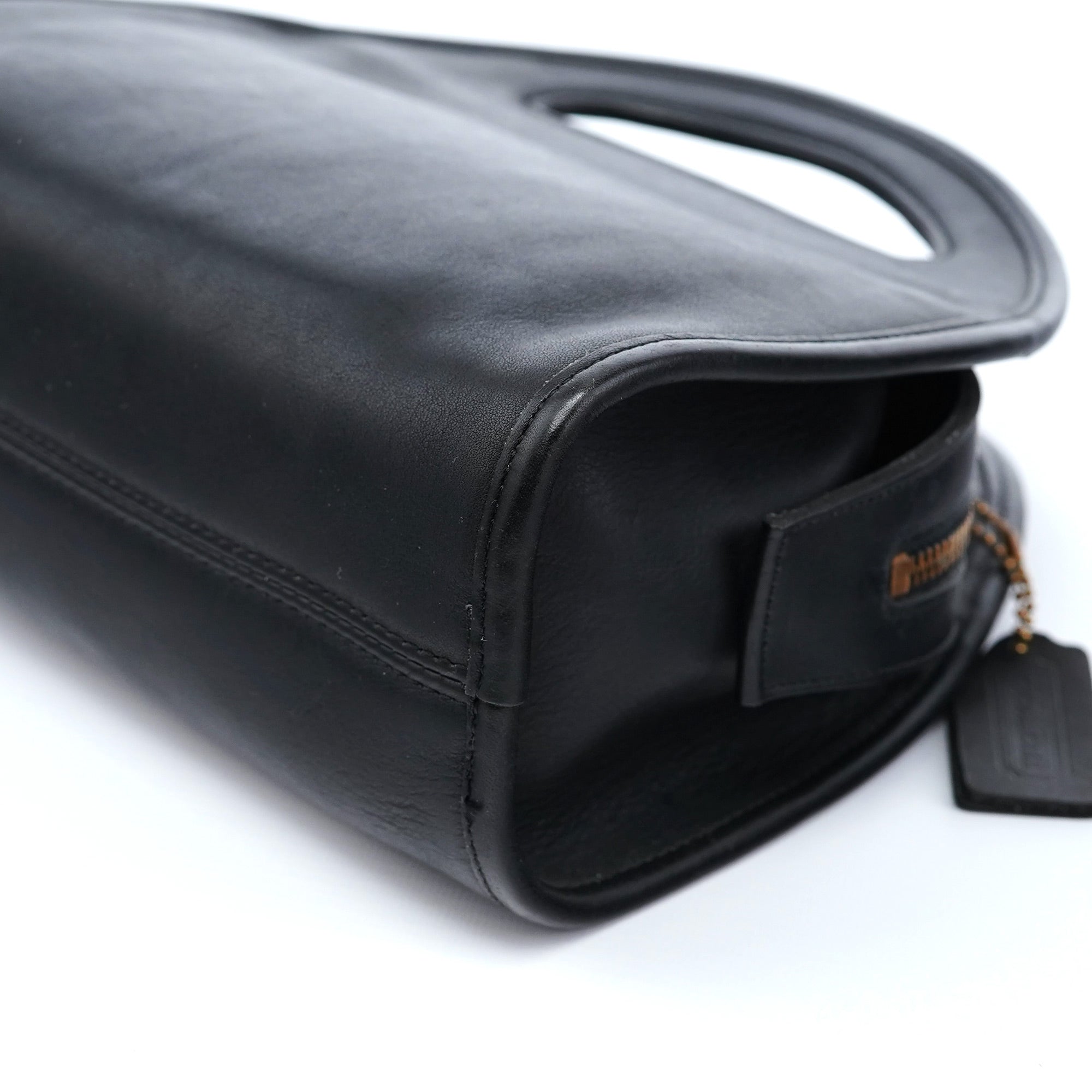 9942 Black Leather Ergo 2-Way Bag