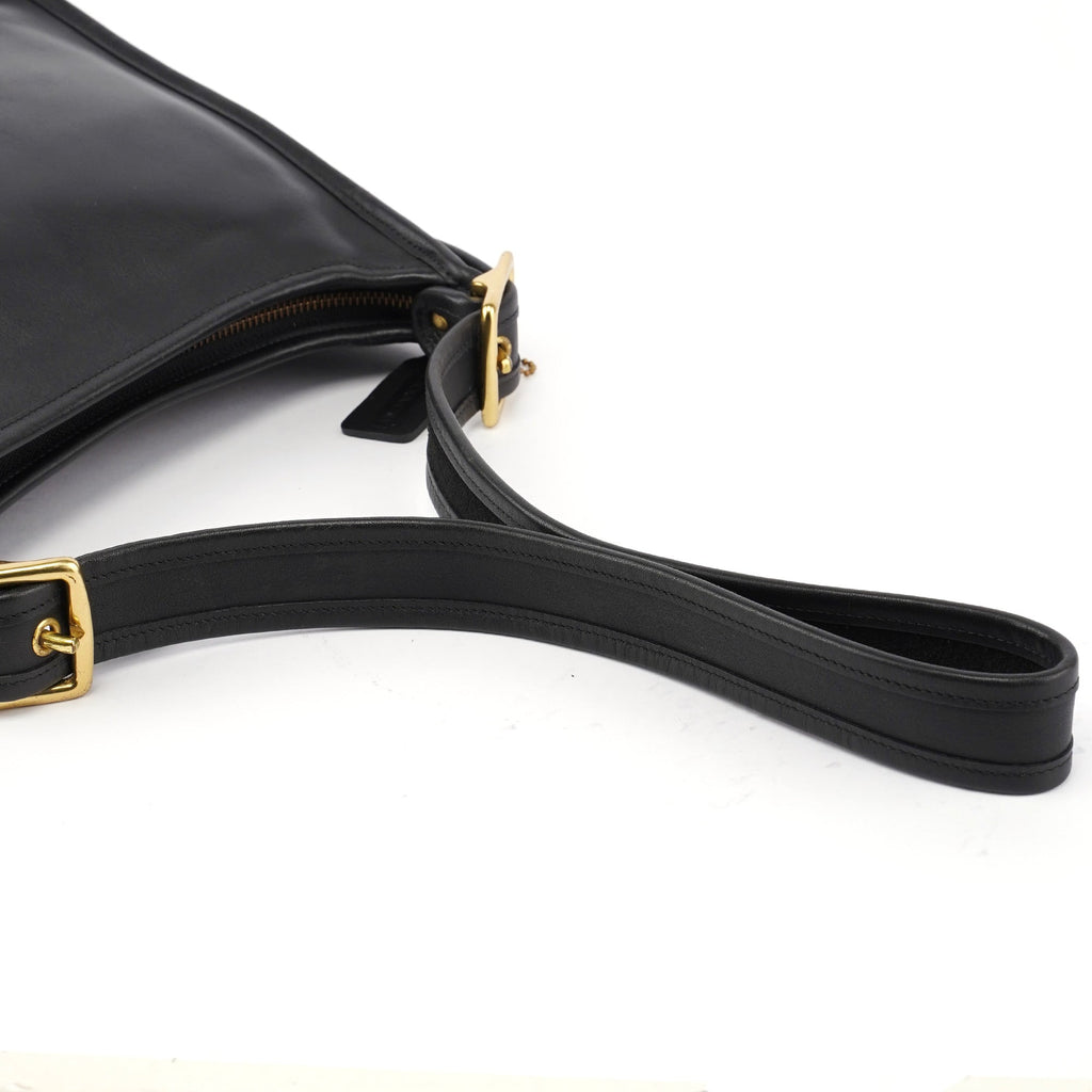 9966 Black Leather Ergo Shoulder Bag