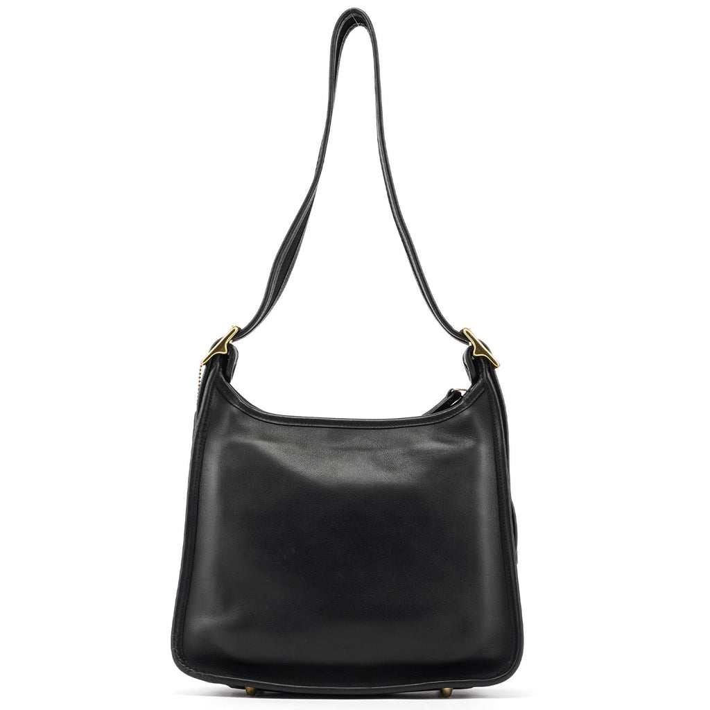 9966 Black Leather Ergo Shoulder Bag