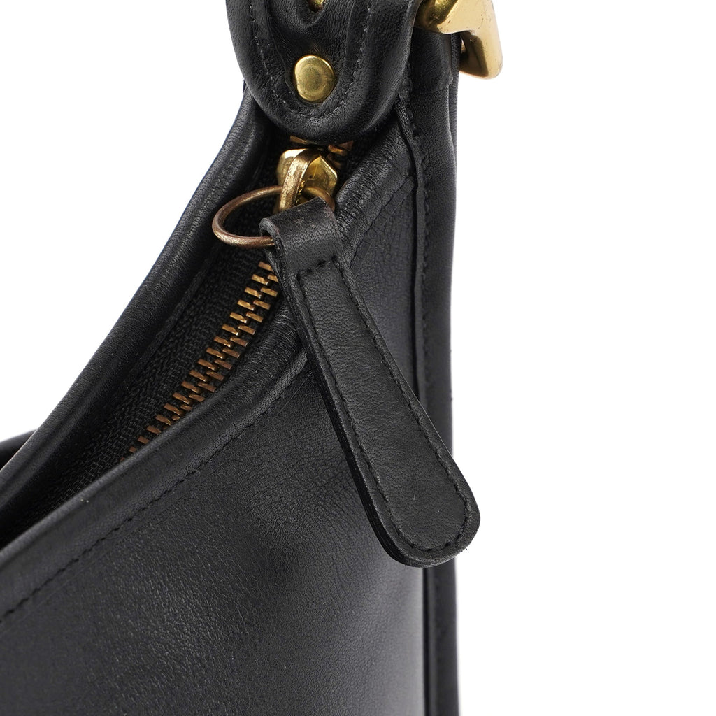 9966 Black Leather Ergo Shoulder Bag