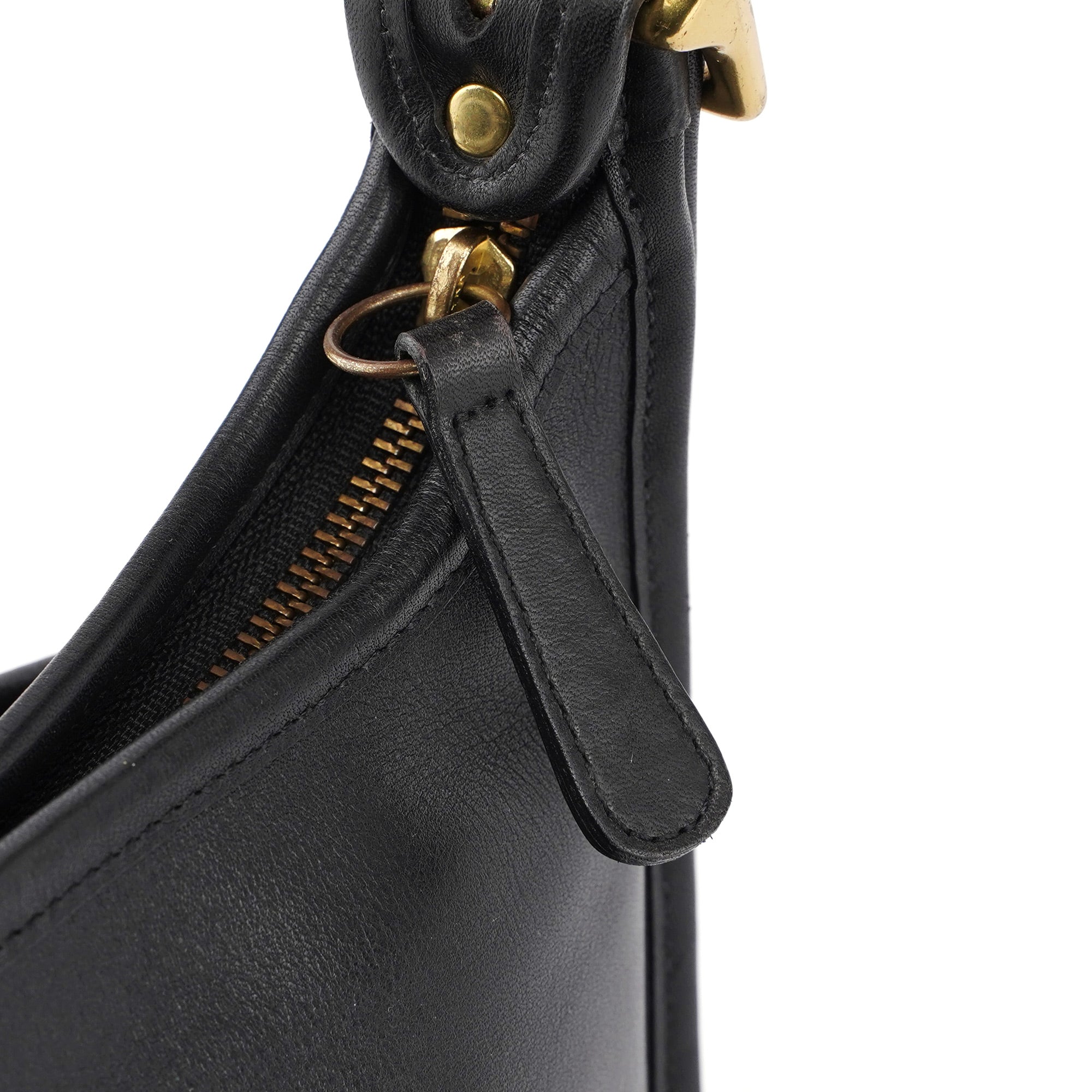 9966 Black Leather Ergo Shoulder Bag