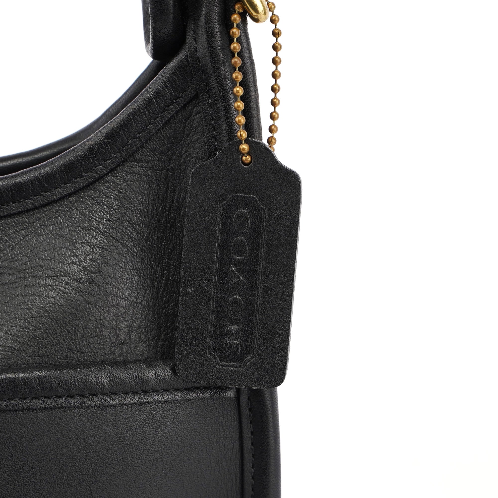 9966 Black Leather Ergo Shoulder Bag