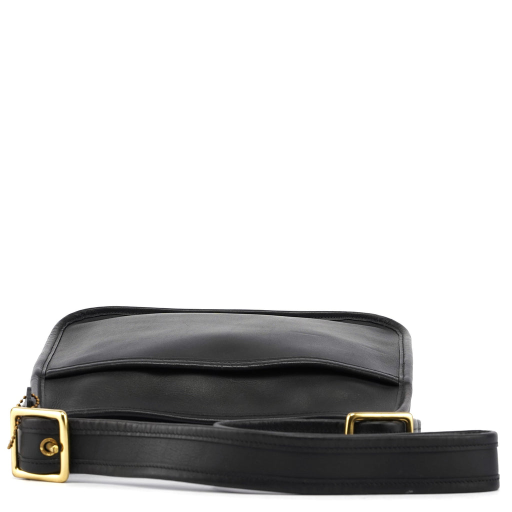 9966 Black Leather Ergo Shoulder Bag