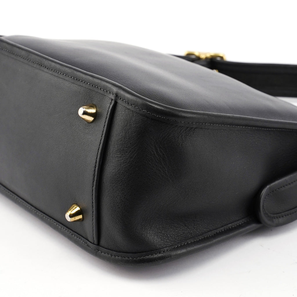 9966 Black Leather Ergo Shoulder Bag