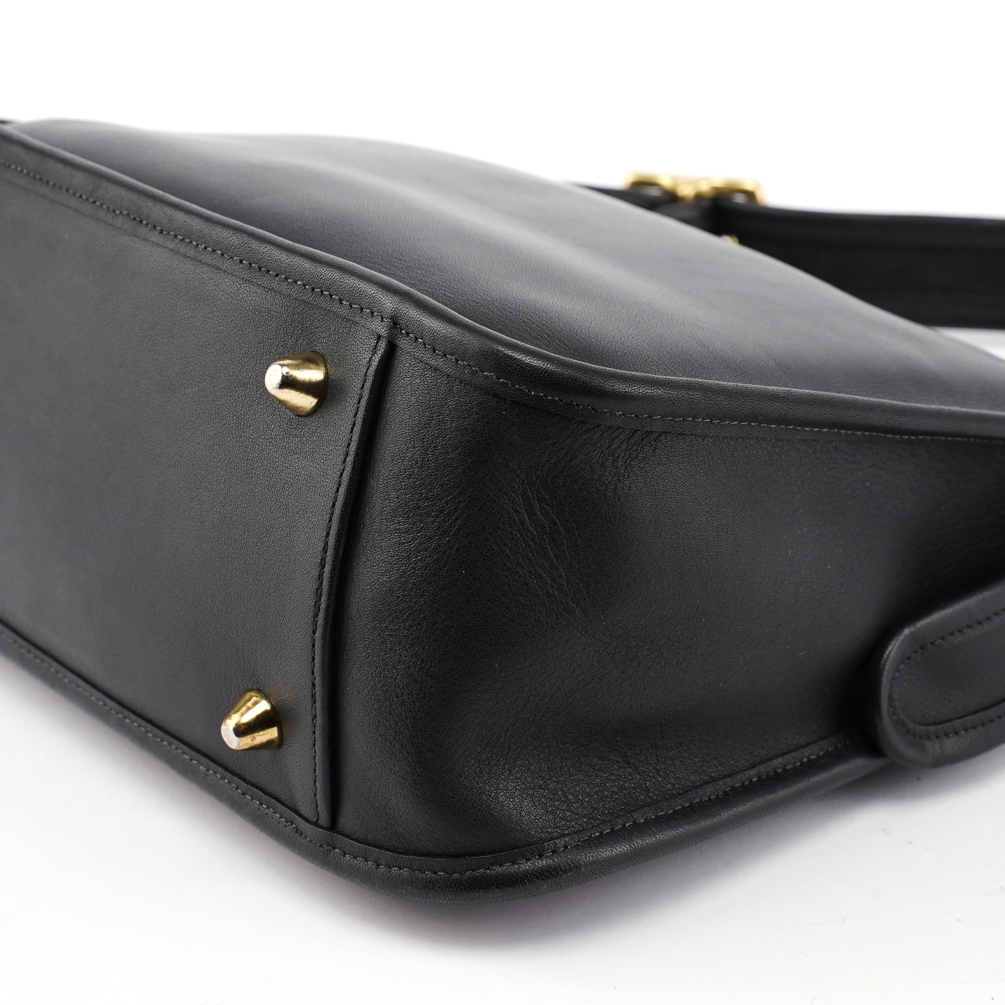 9966 Black Leather Ergo Shoulder Bag