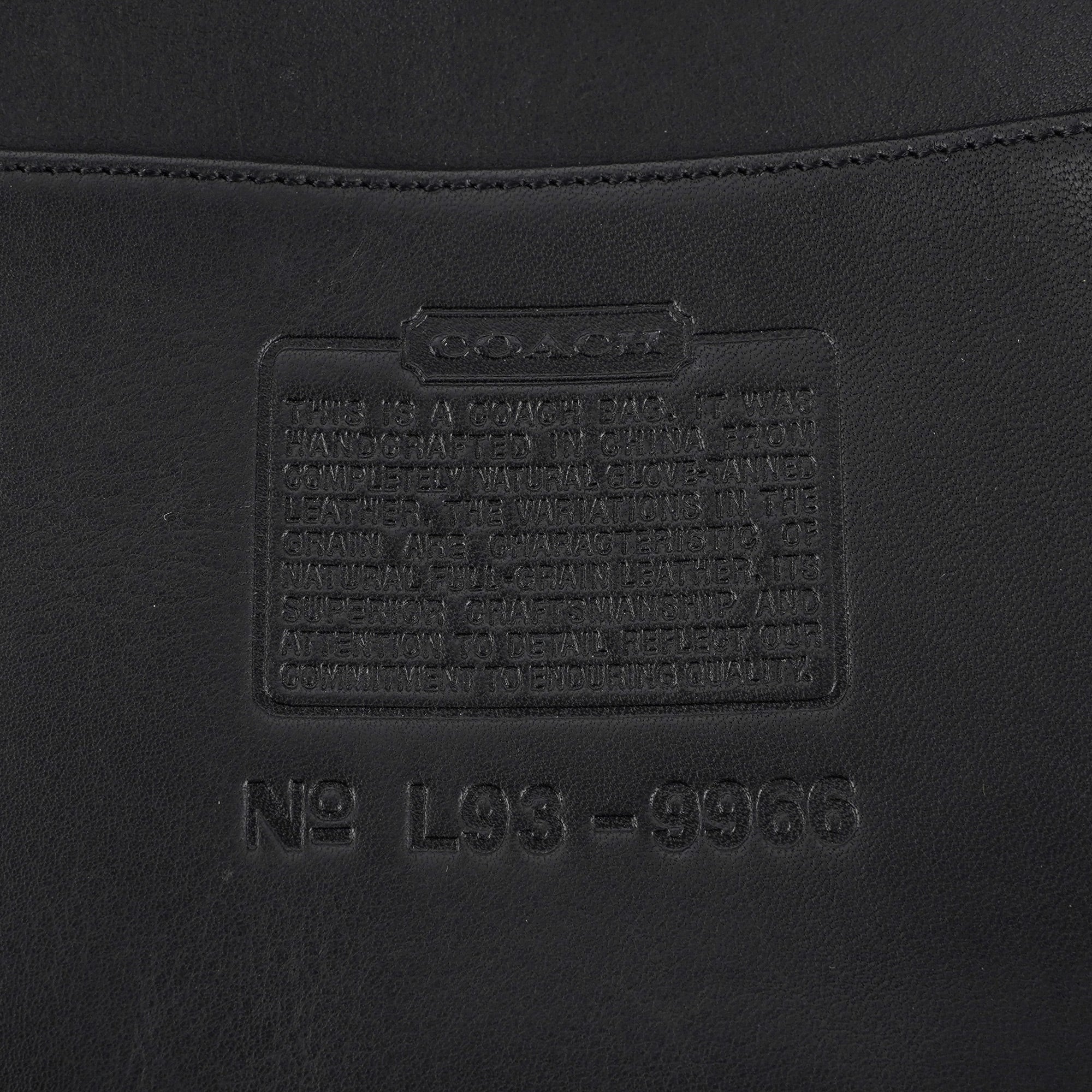 9966 Black Leather Ergo Shoulder Bag