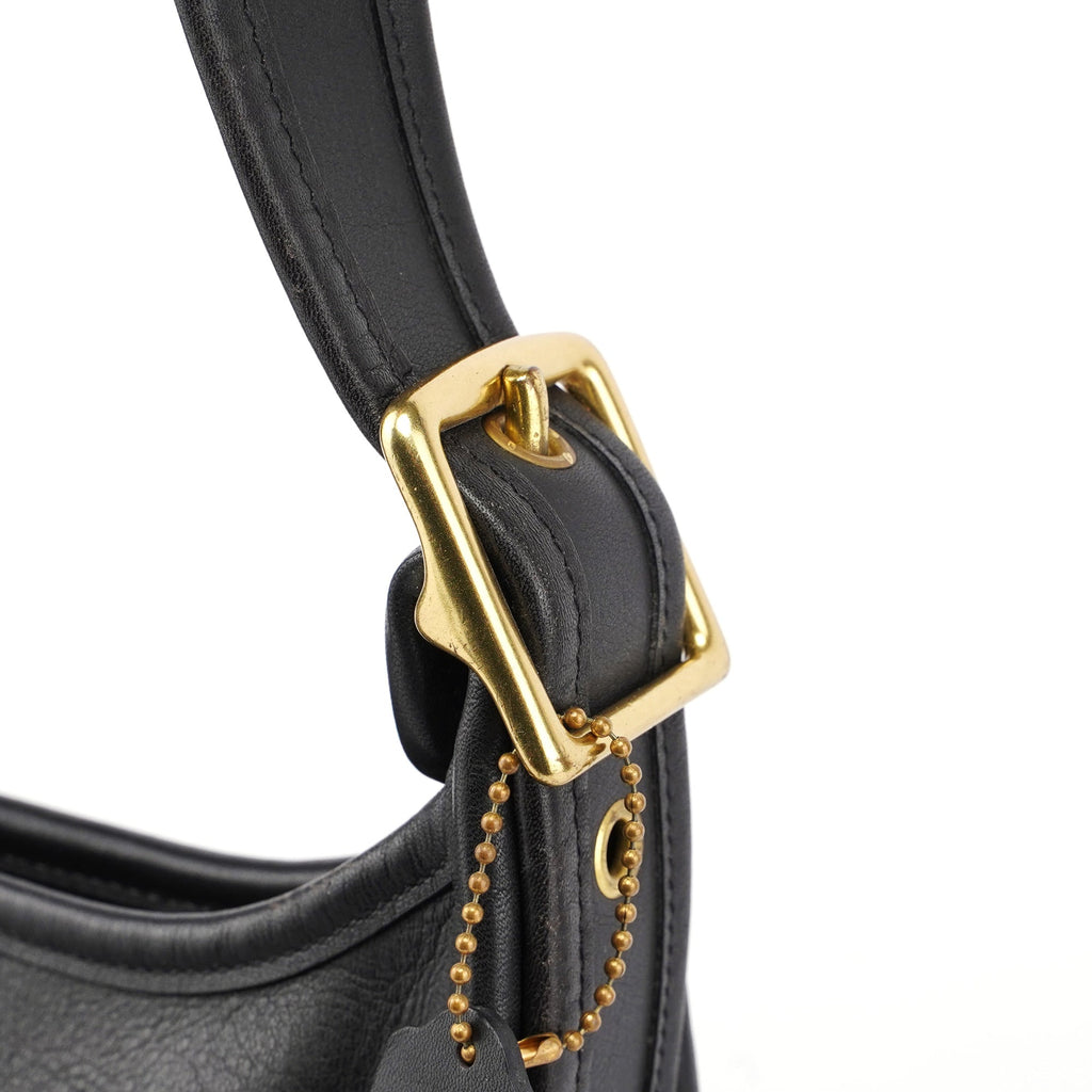 9966 Black Leather Ergo Shoulder Bag
