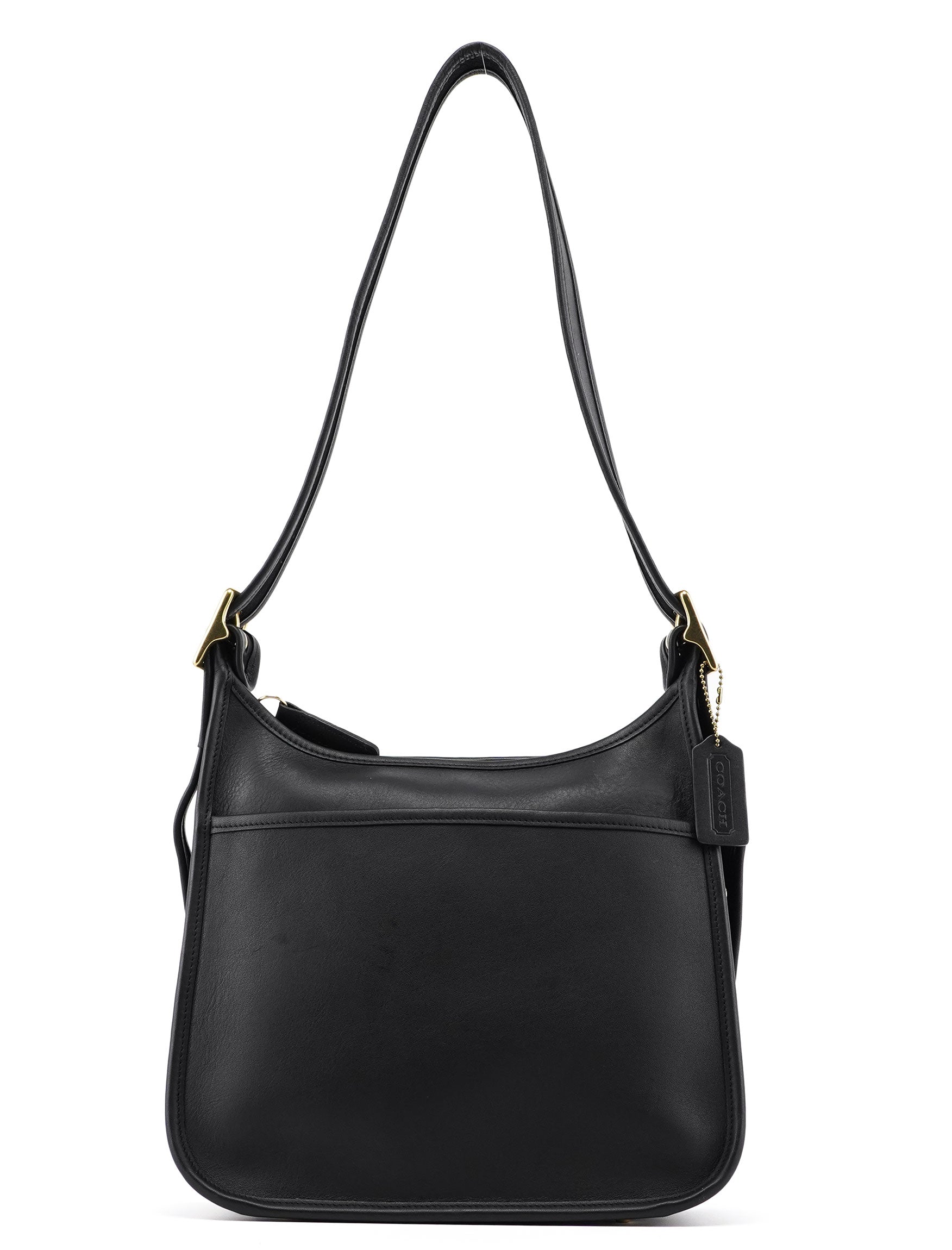 9966 Black Leather Ergo Shoulder Bag