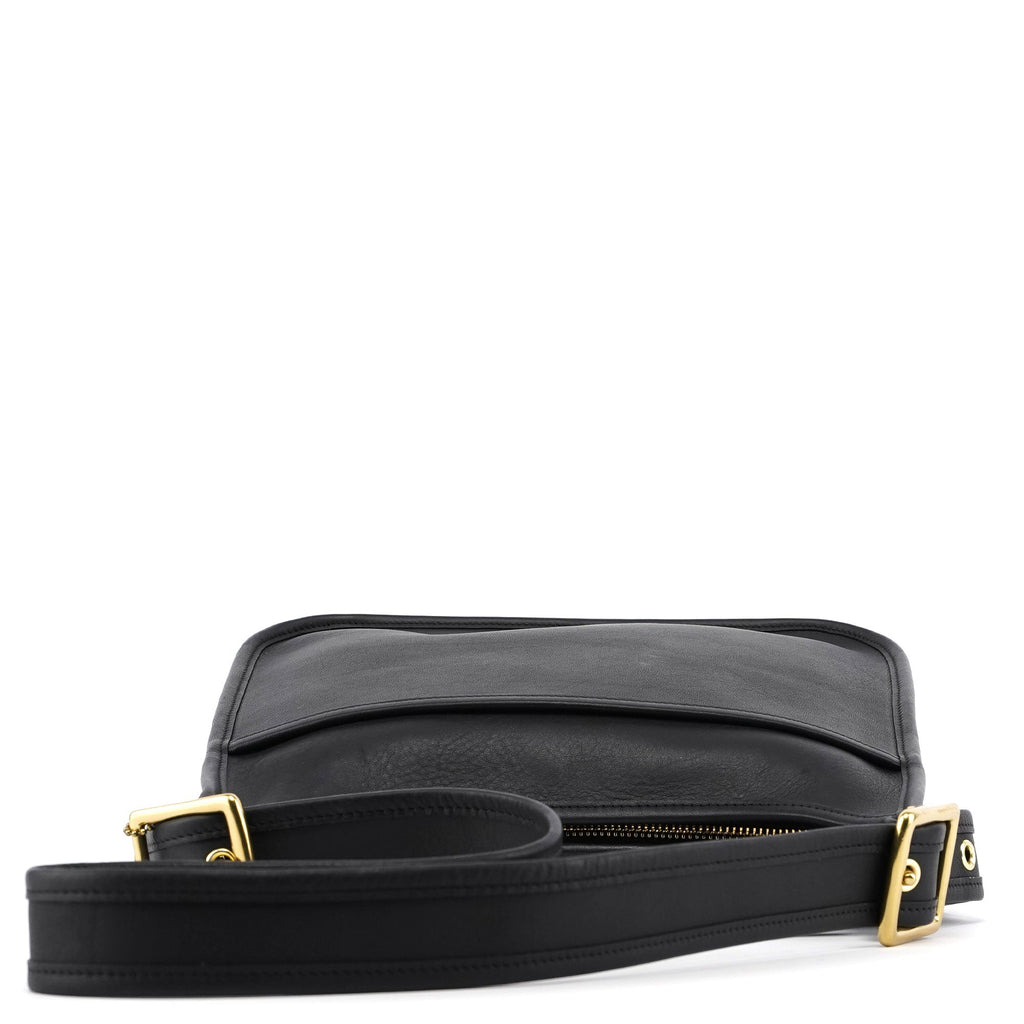 9966 Black Leather Ergo Shoulder Bag