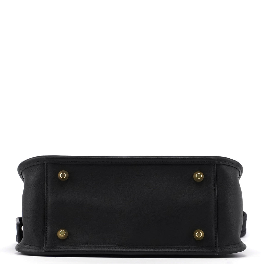 9966 Black Leather Ergo Shoulder Bag