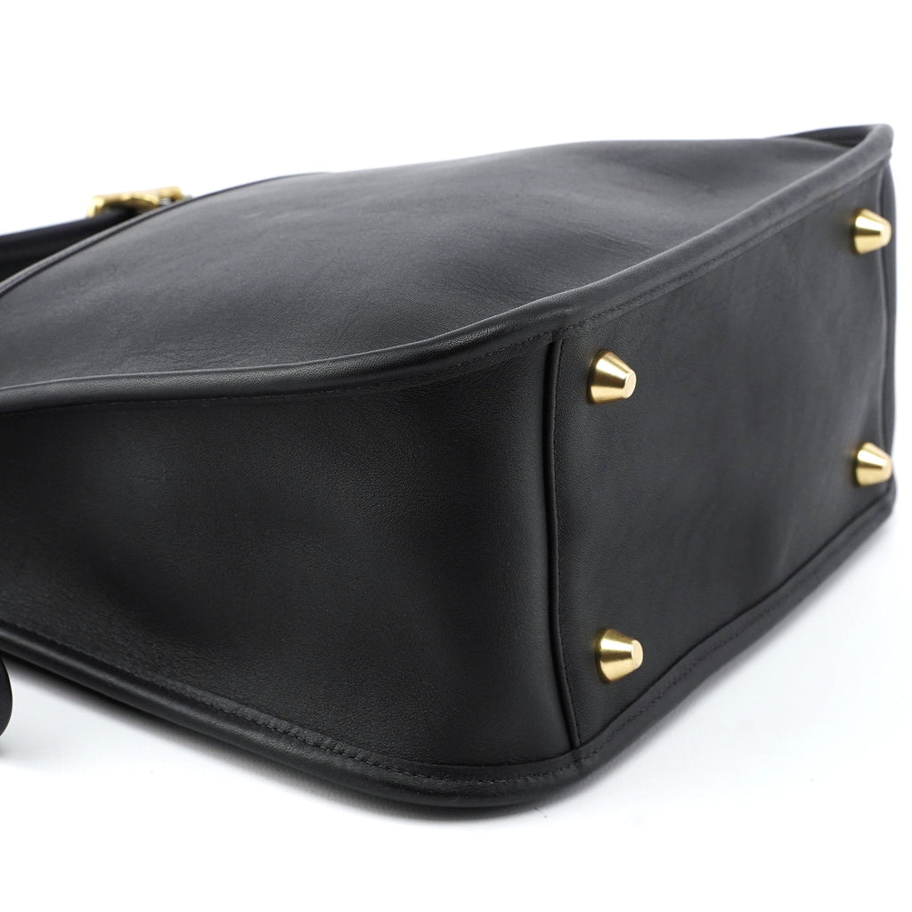 9966 Black Leather Ergo Shoulder Bag