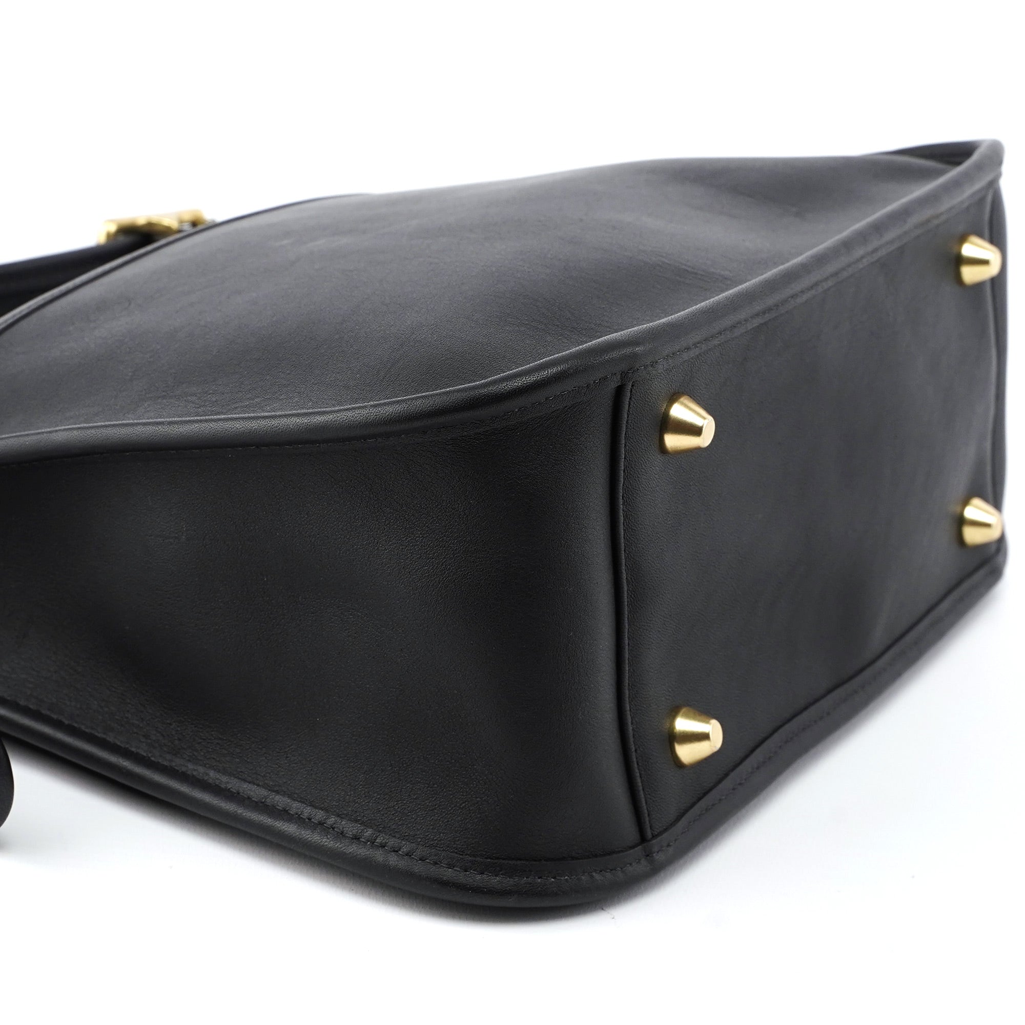 9966 Black Leather Ergo Shoulder Bag