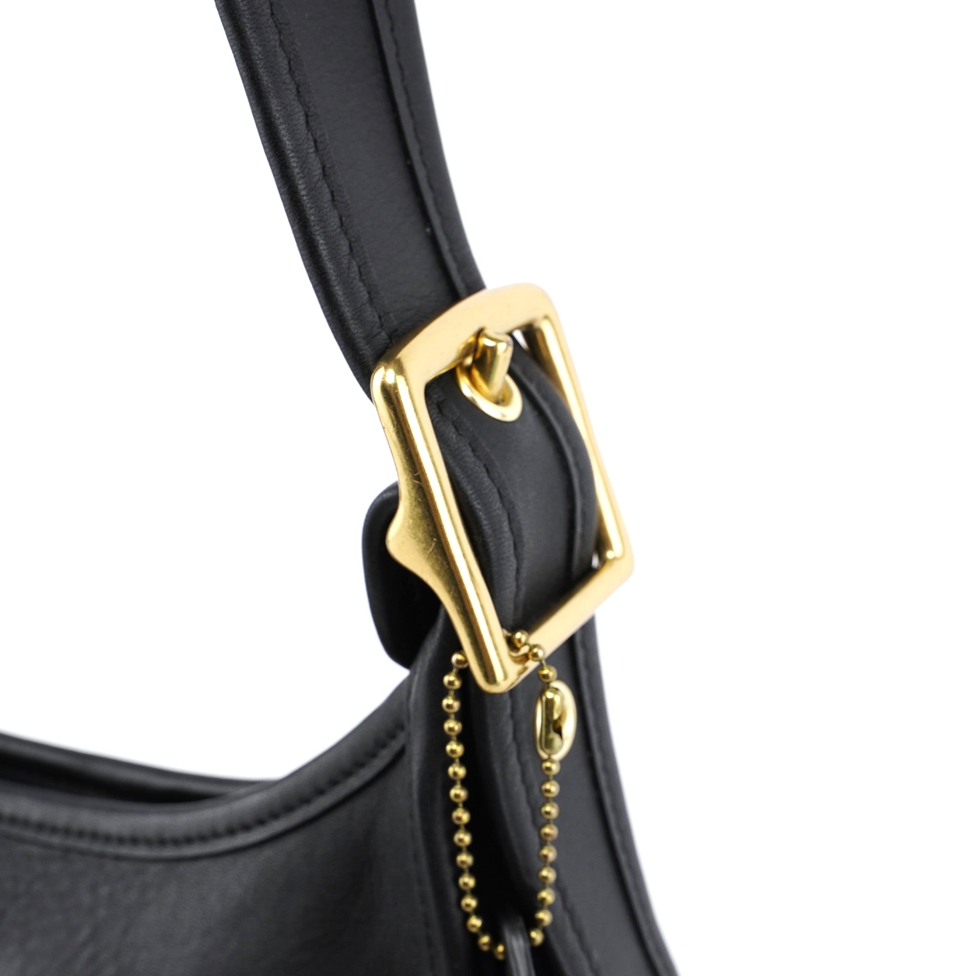 9966 Black Leather Ergo Shoulder Bag