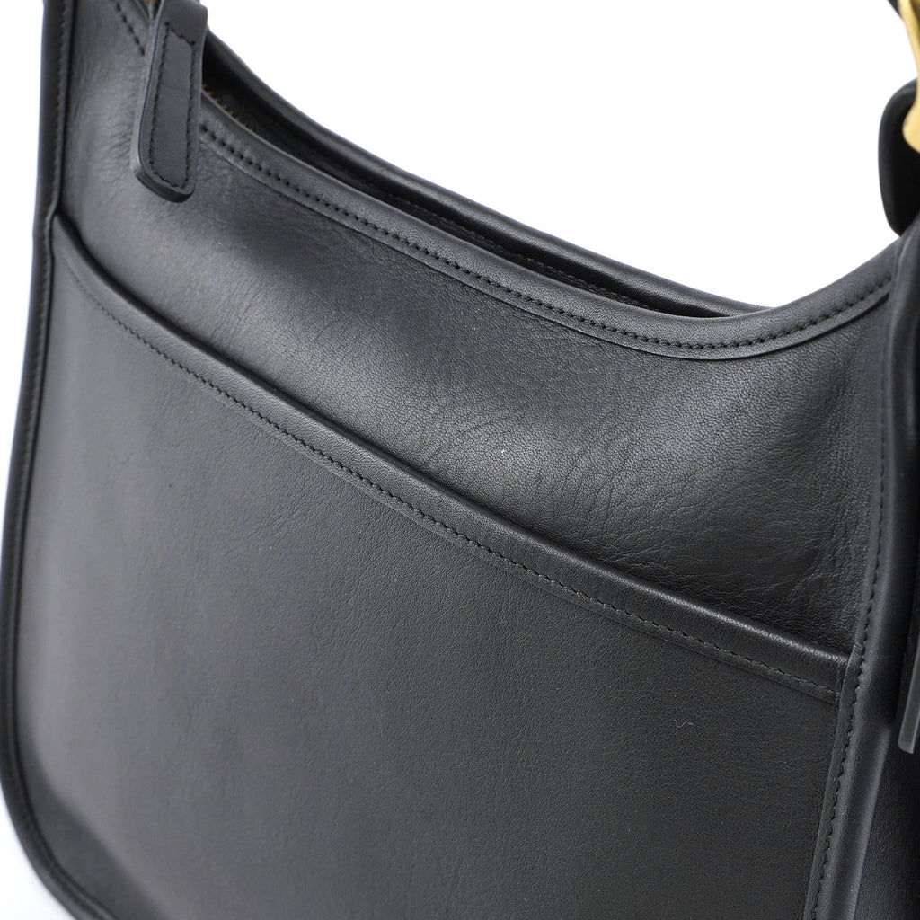 9966 Black Leather Ergo Shoulder Bag