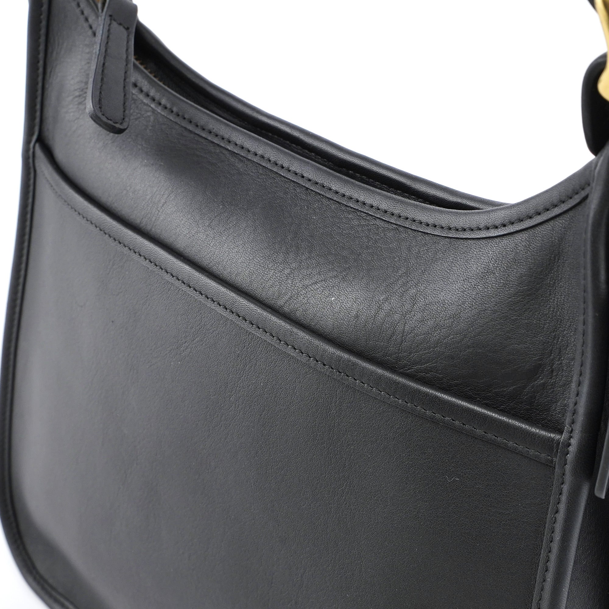 9966 Black Leather Ergo Shoulder Bag