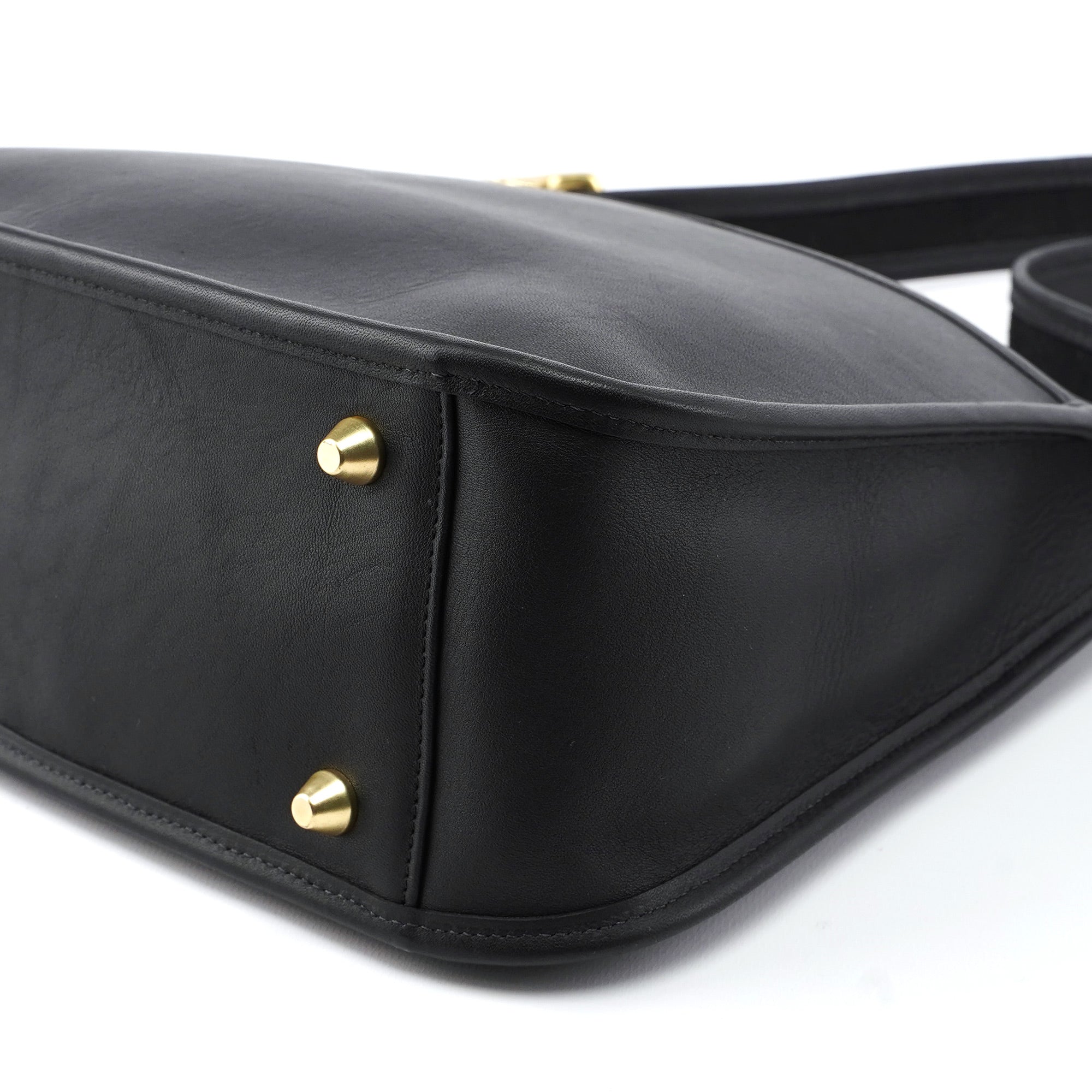 9966 Black Leather Ergo Shoulder Bag
