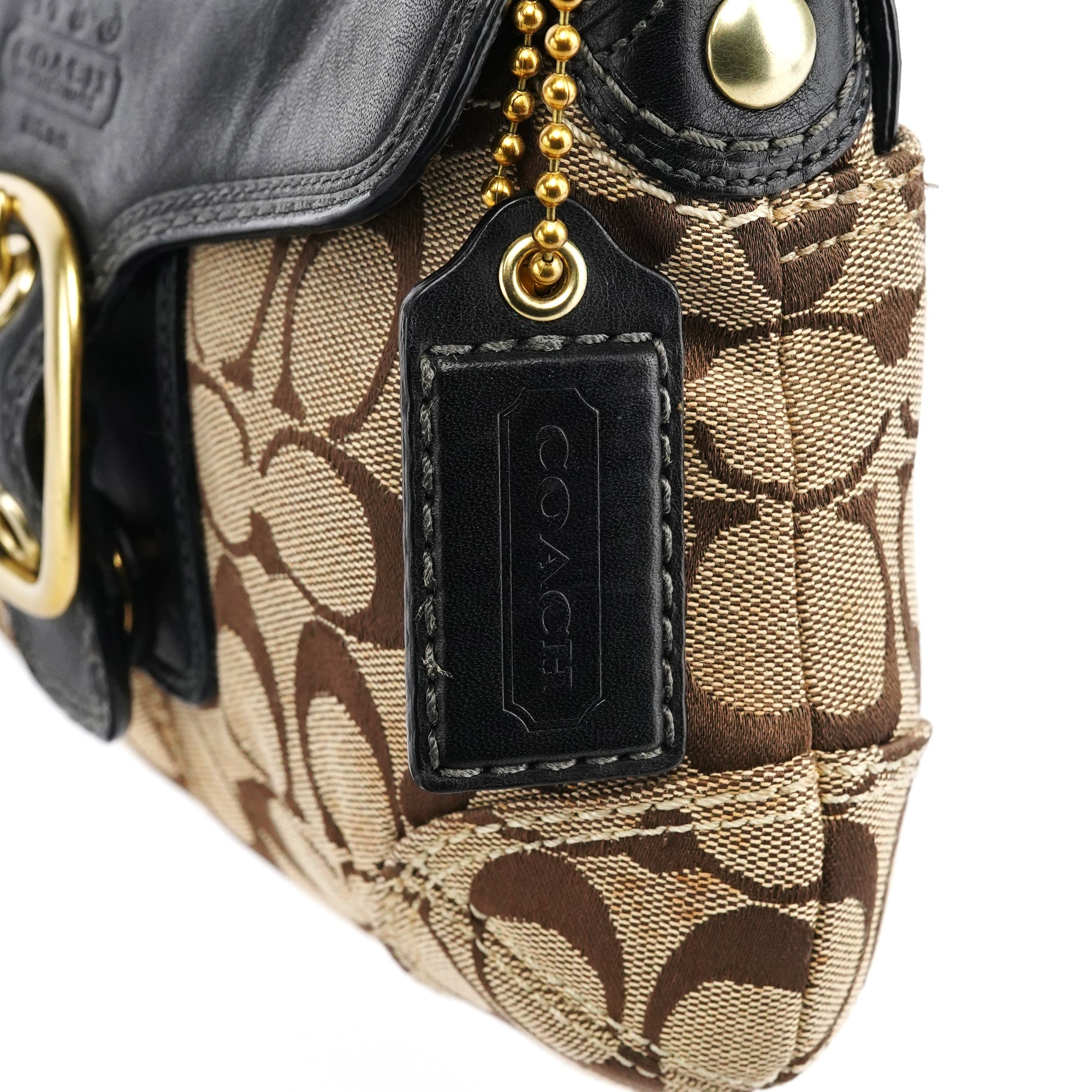 Beige Brown Legacy Soho Shoulder Bag