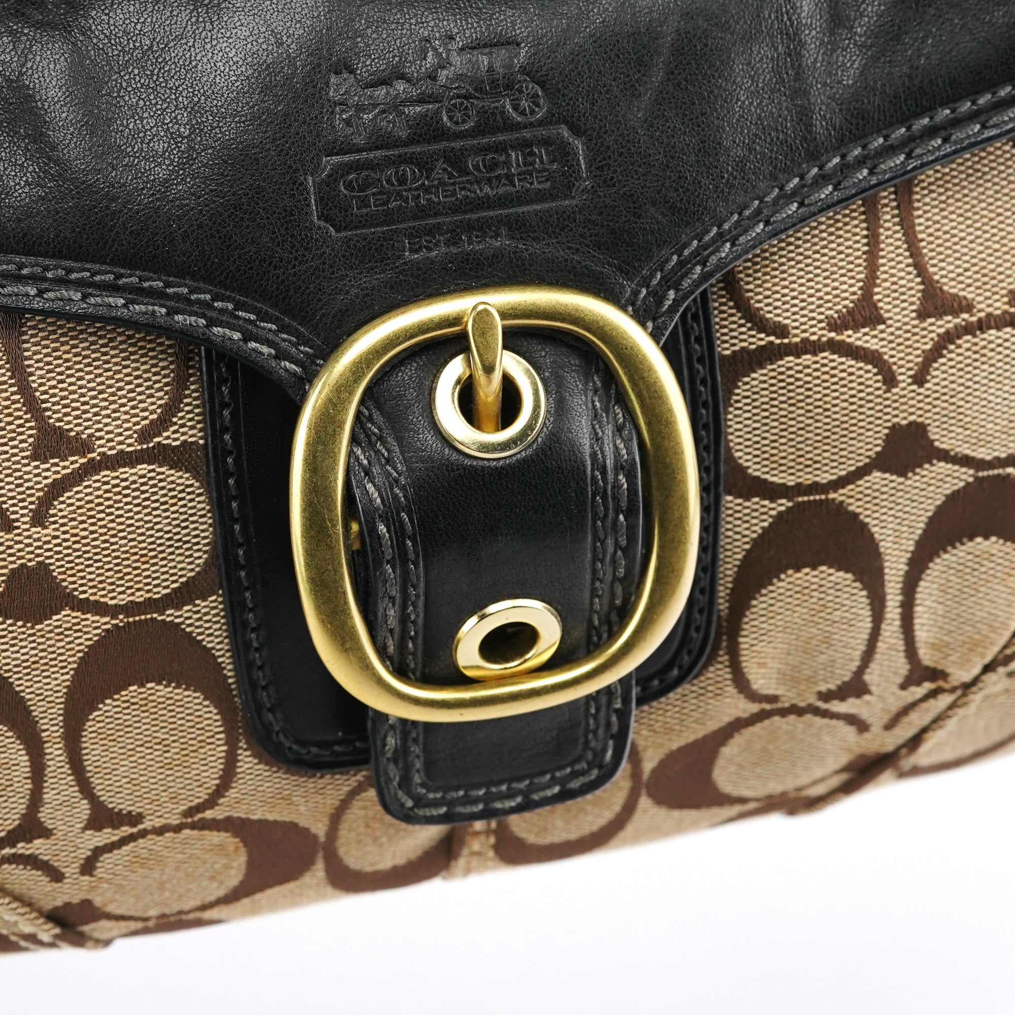 Beige Brown Legacy Soho Shoulder Bag