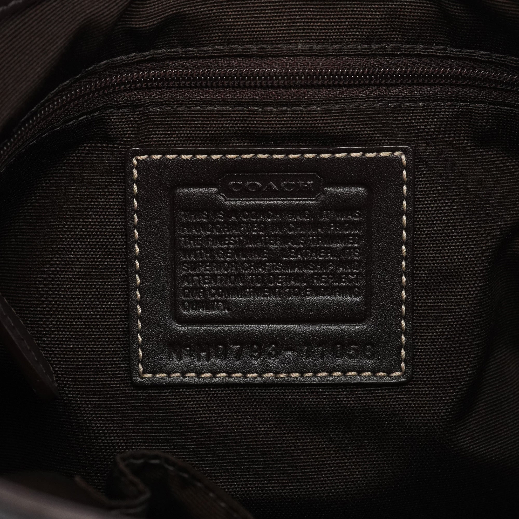 Beige Brown Signature C Shoulder Bag
