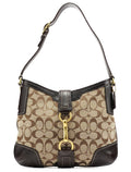 Beige Brown Signature C Shoulder Bag