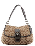 Beige Brown Signature C Soho Shoulder Bag