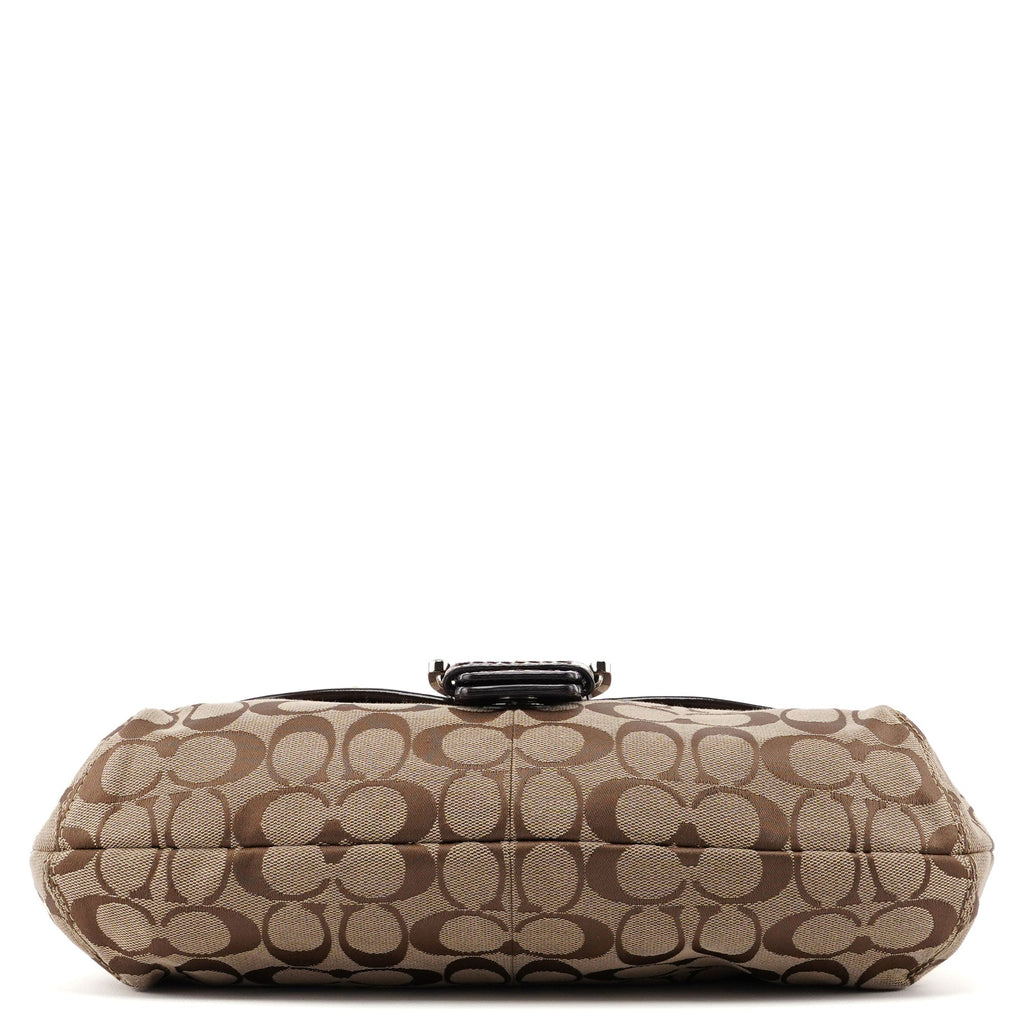 Beige Brown Signature C Soho Shoulder Bag