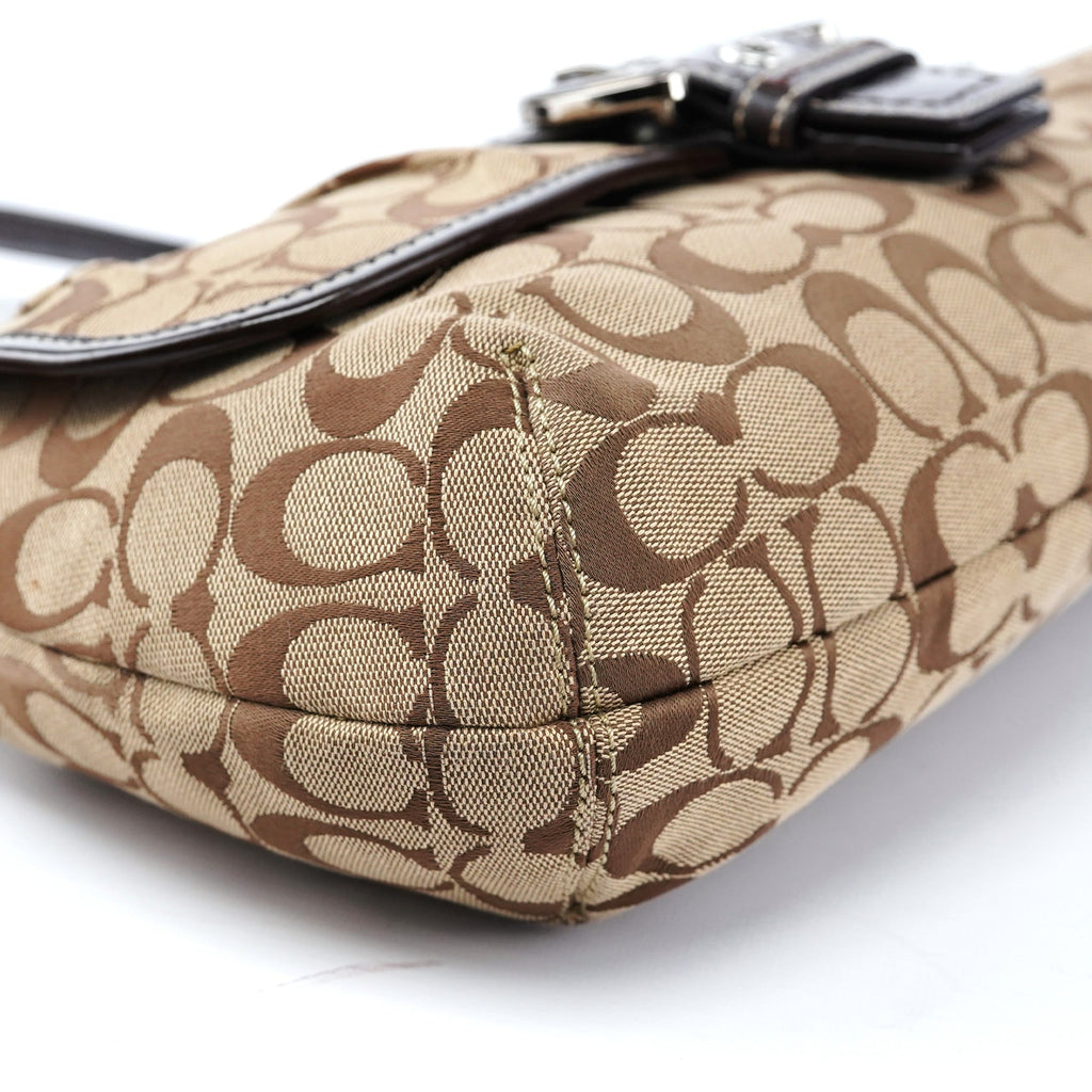 Beige Brown Signature C Soho Shoulder Bag