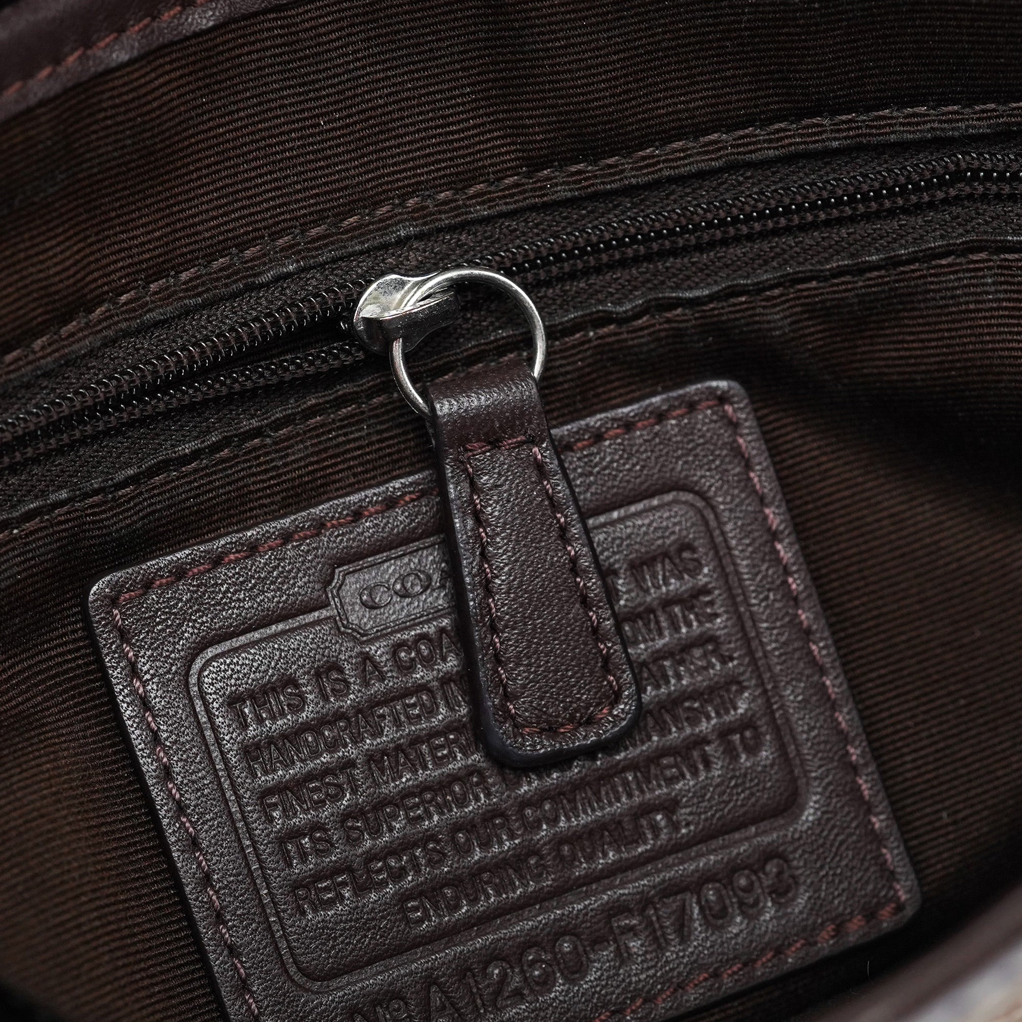 Beige Brown Signature C Soho Shoulder Bag