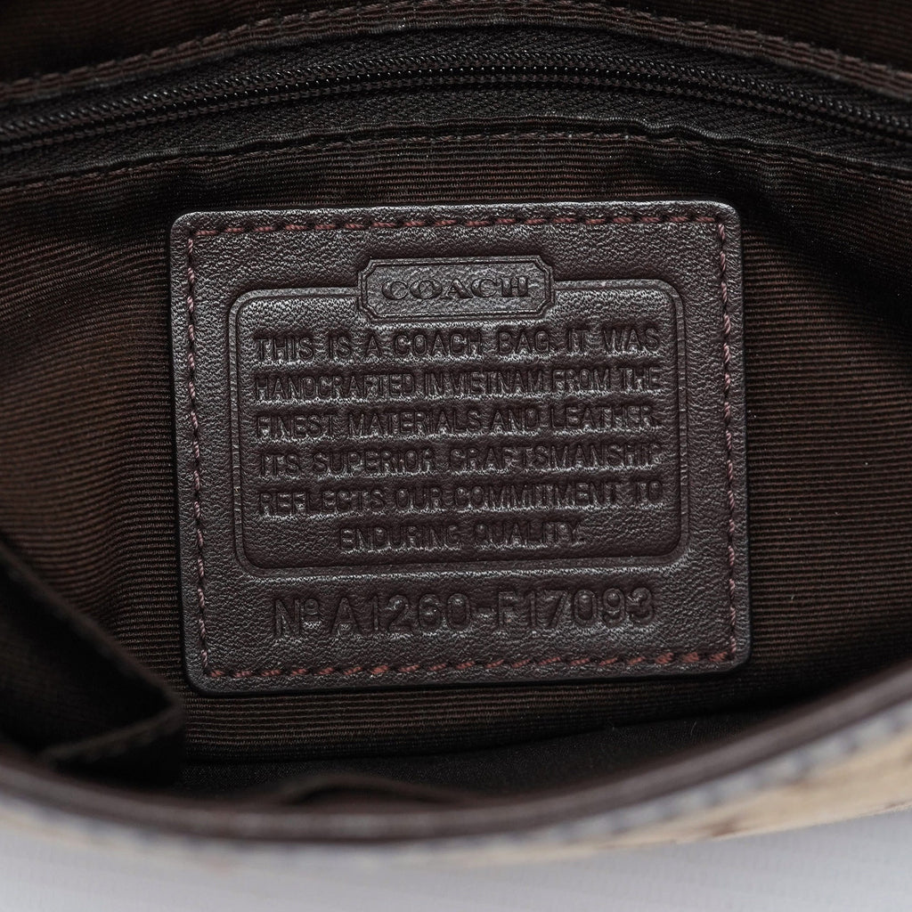 Beige Brown Signature C Soho Shoulder Bag