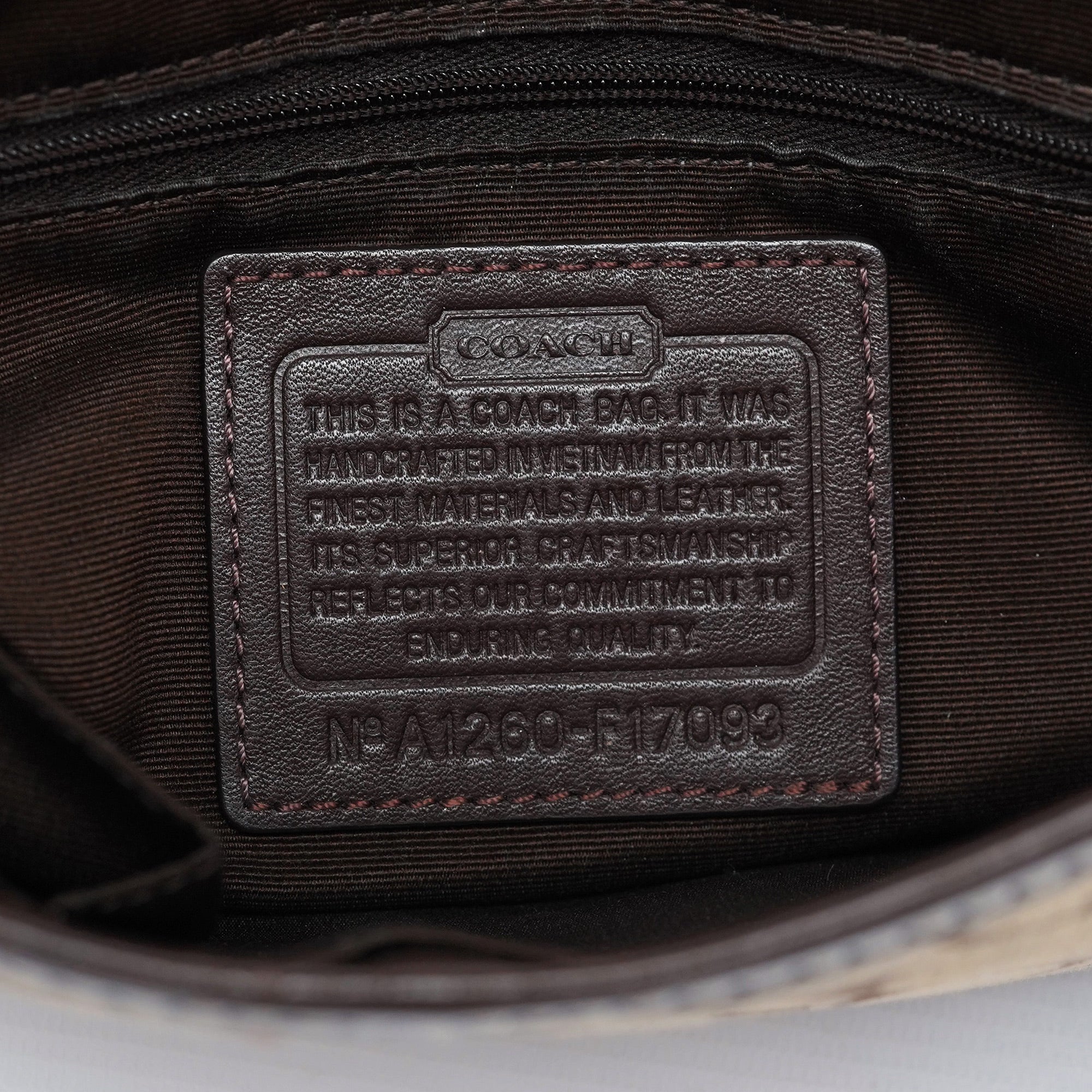 Beige Brown Signature C Soho Shoulder Bag