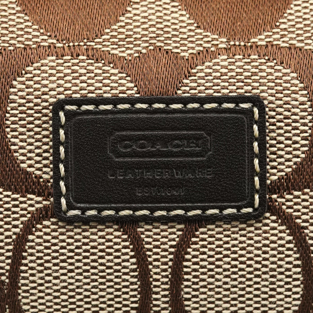 Beige Brown Signature Canvas Mini Bag