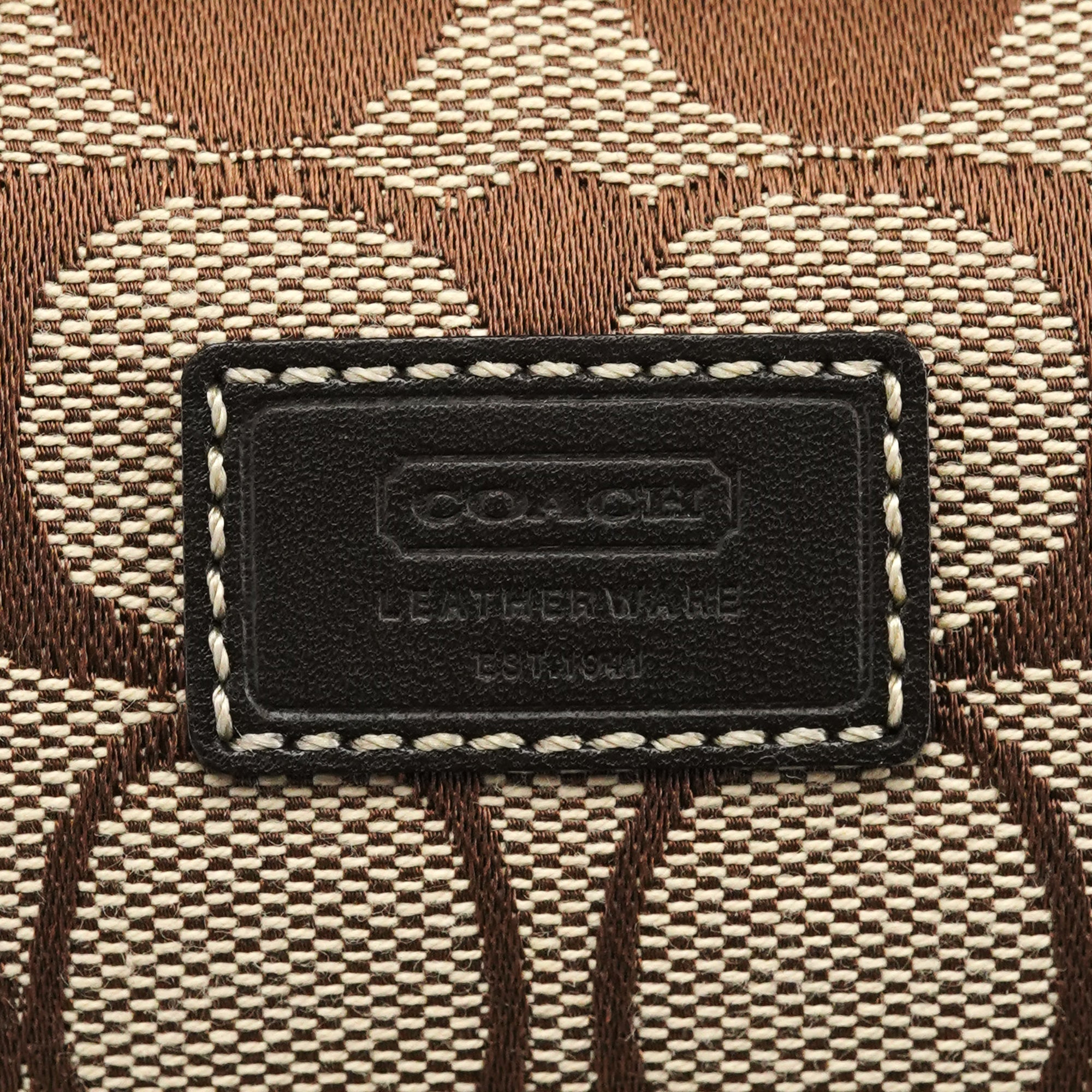 Beige Brown Signature Canvas Mini Bag